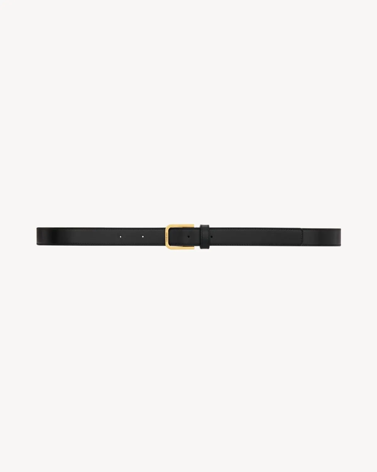 Saint Laurent Belts-minimal belt in smooth leather BLACK