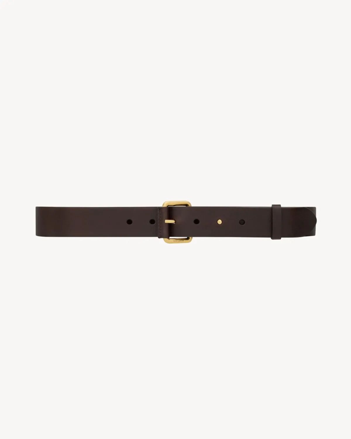 Saint Laurent Belts-motorcycle belt in leather BROWNOAK