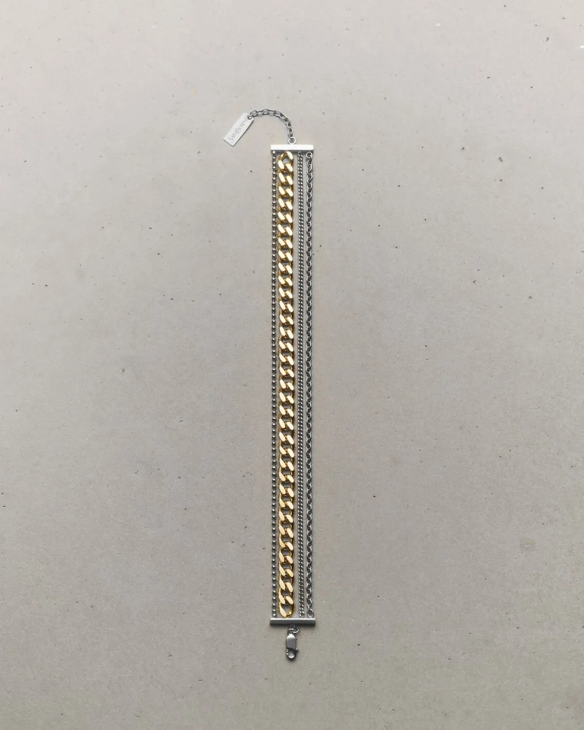 Saint Laurent Fine Jewelry-multi-chain bracelet in 18K grey gold and 18K yellow gold greyGOLDANDYELLOWGOLD