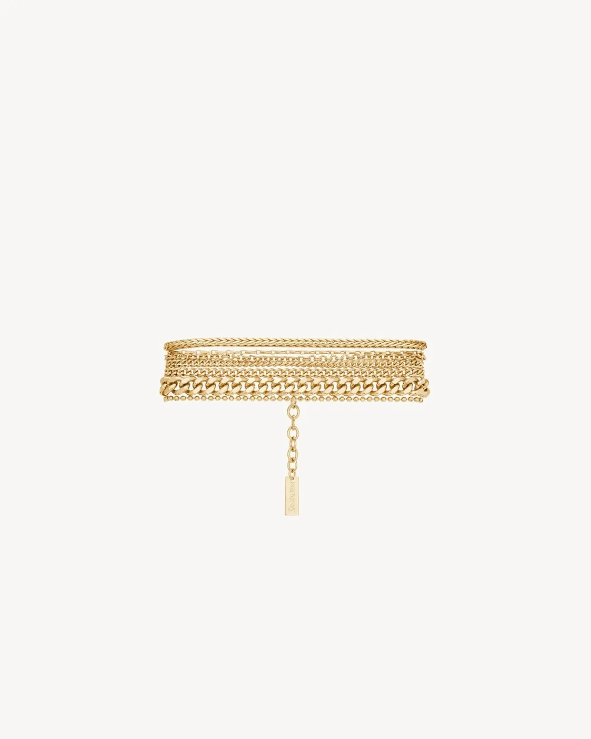 Saint Laurent Fine Jewelry-multi-chain bracelet in 18K yellow gold YELLOWGOLD