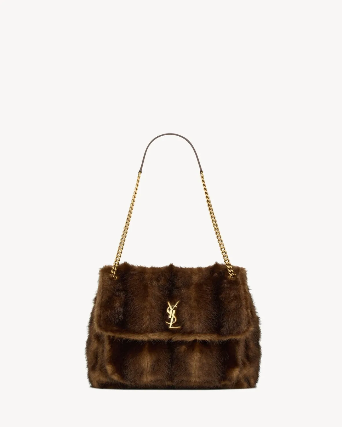 Saint Laurent Shoulder Bags-NIKI large in shearling ESPRESSOANDGINGERBREAD