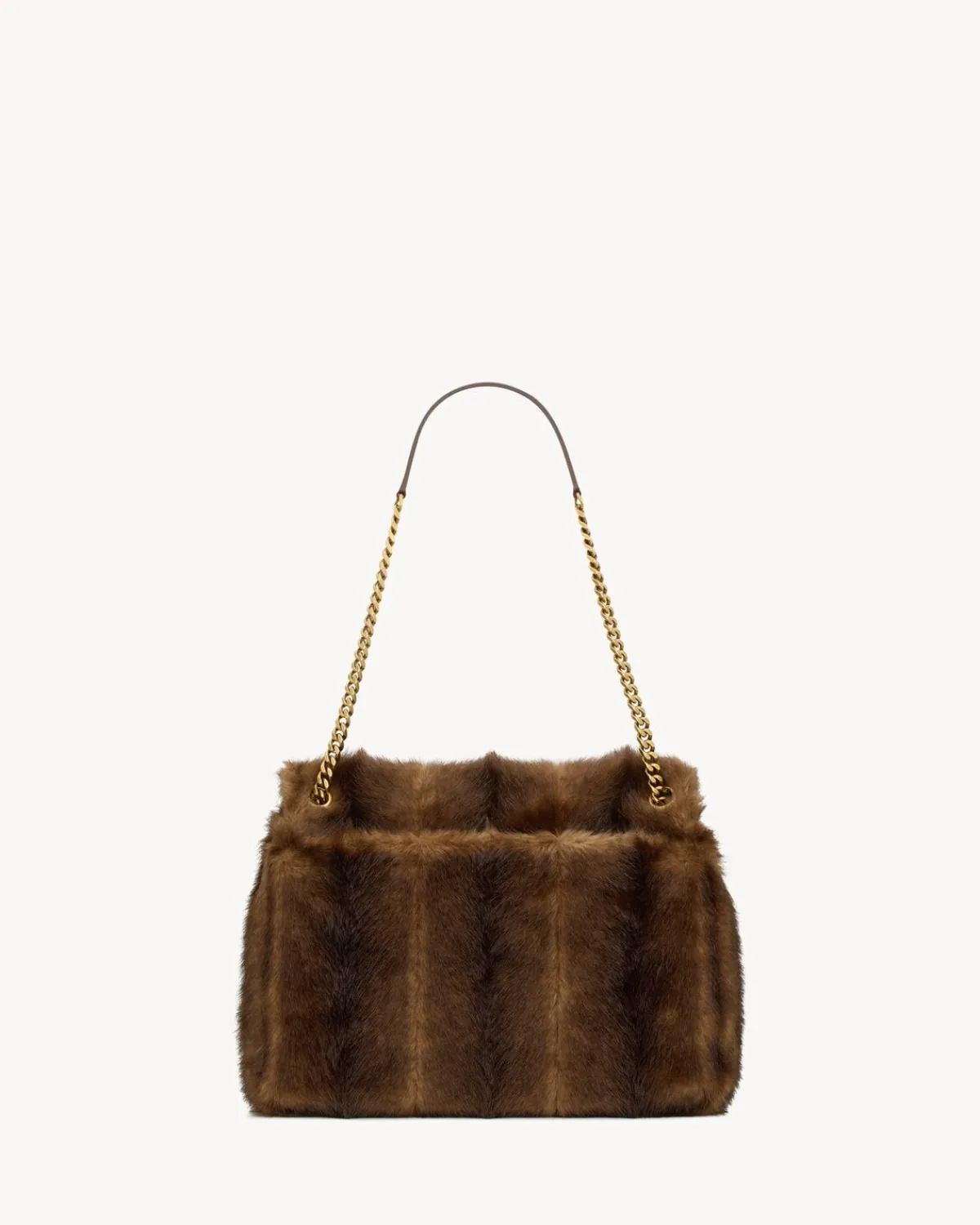 Saint Laurent Shoulder Bags-NIKI large in shearling ESPRESSOANDGINGERBREAD