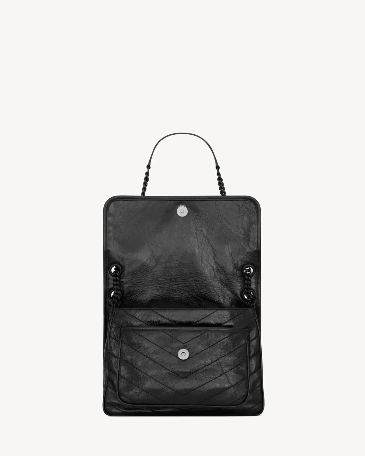 Saint Laurent Shoulder Bags-NIKI MEDIUM IN VINTAGE LEATHER BLACK
