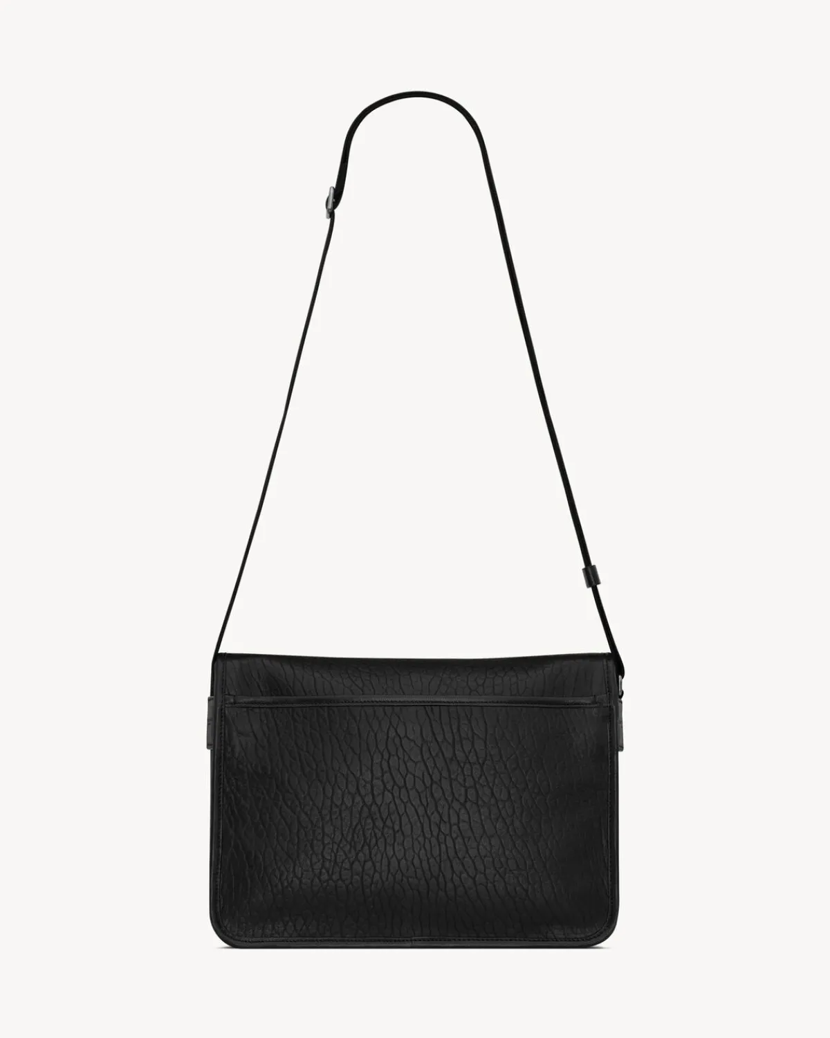 Saint Laurent Messengers-NIKI messenger in grained leather BLACK