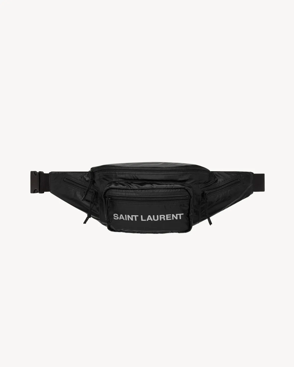 Saint Laurent Crossbody | Belts-NUXX CROSSBODY BAG IN NYLON BLACKANDPLATINUM