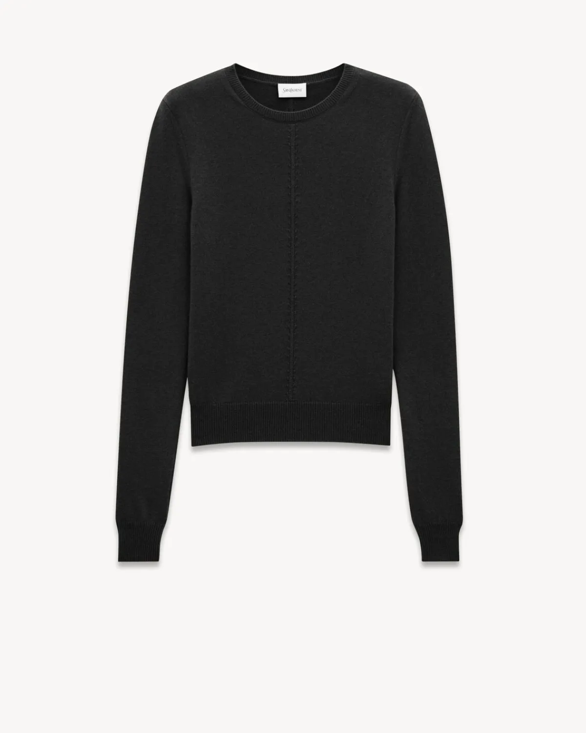 Saint Laurent Knitwear-openwork sweater in cashmere BLACK