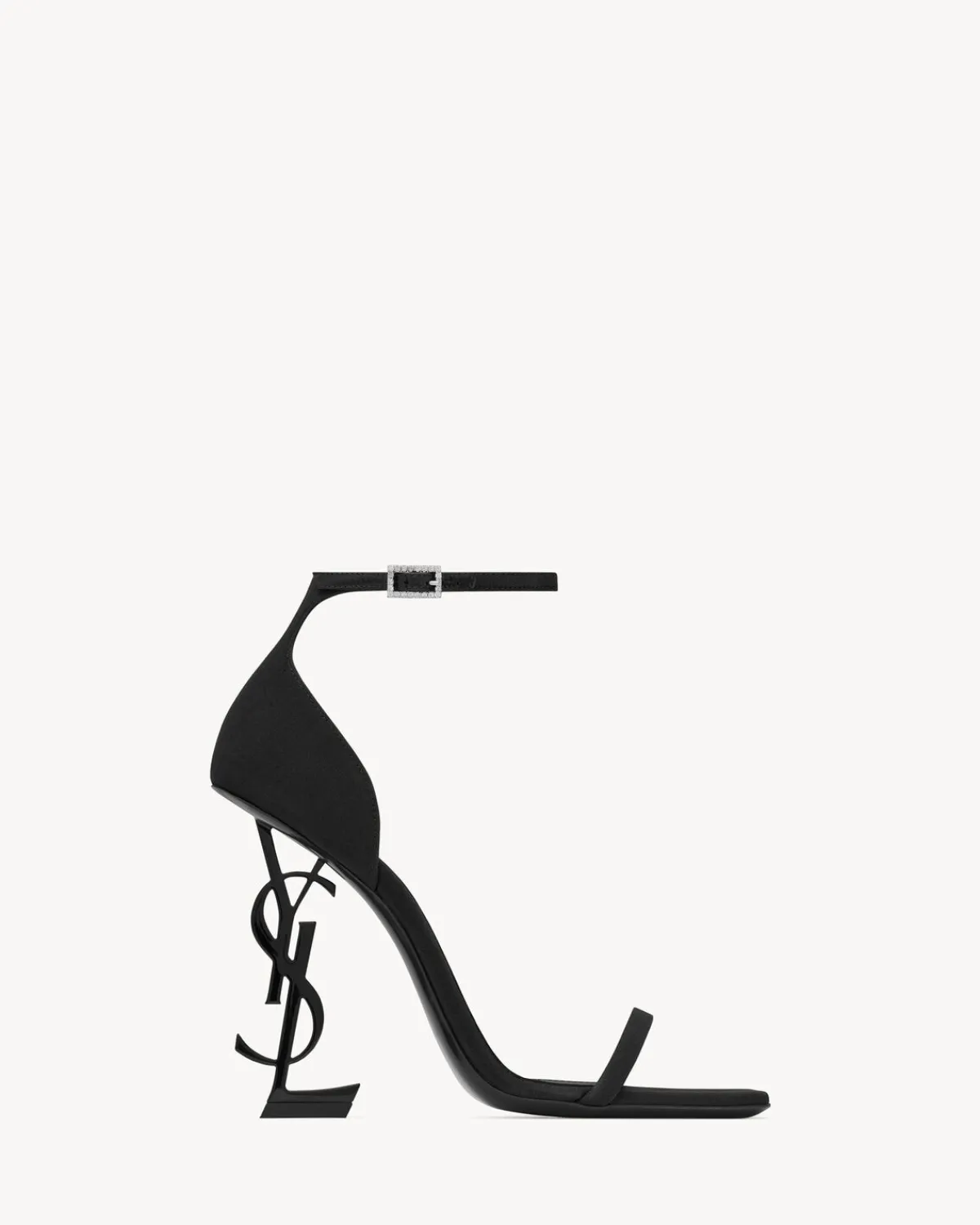 Saint Laurent Sandals-OPYUM sandals in crepe de chine BLACK