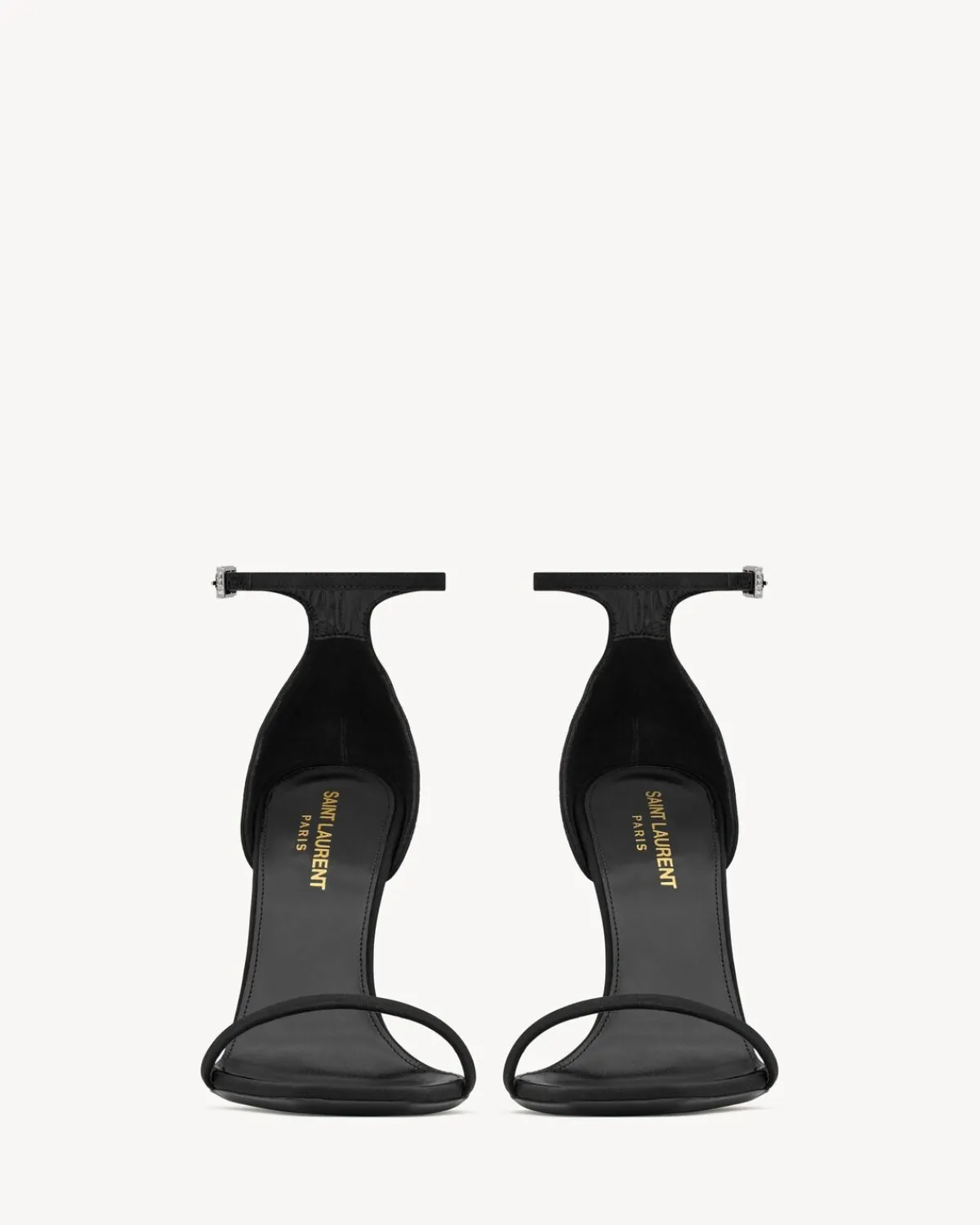 Saint Laurent Sandals-OPYUM sandals in crepe de chine BLACK