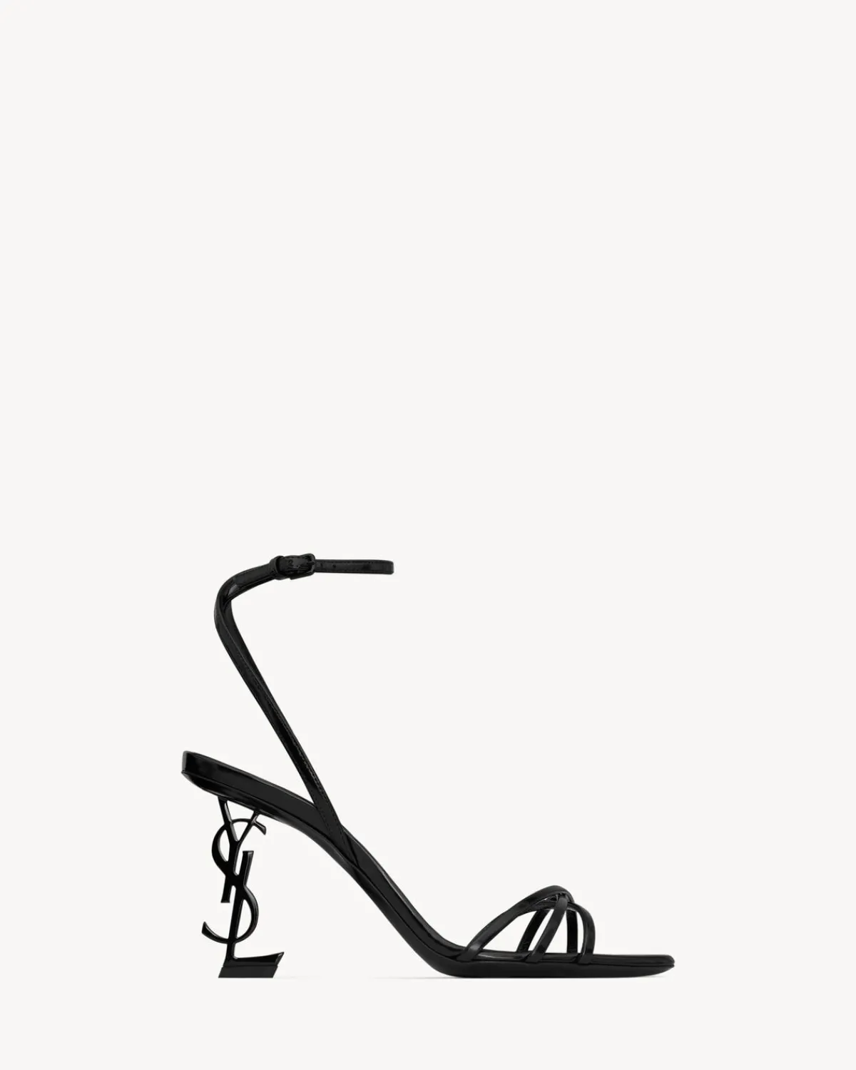 Saint Laurent Sandals-OPYUM sandals in glazed leather BLACK