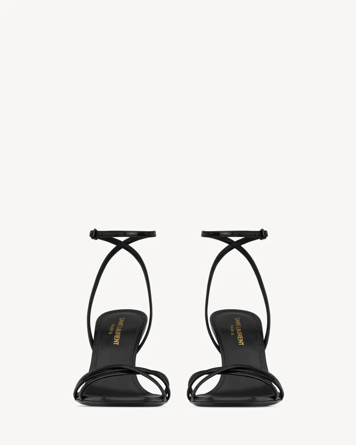 Saint Laurent Sandals-OPYUM sandals in glazed leather BLACK