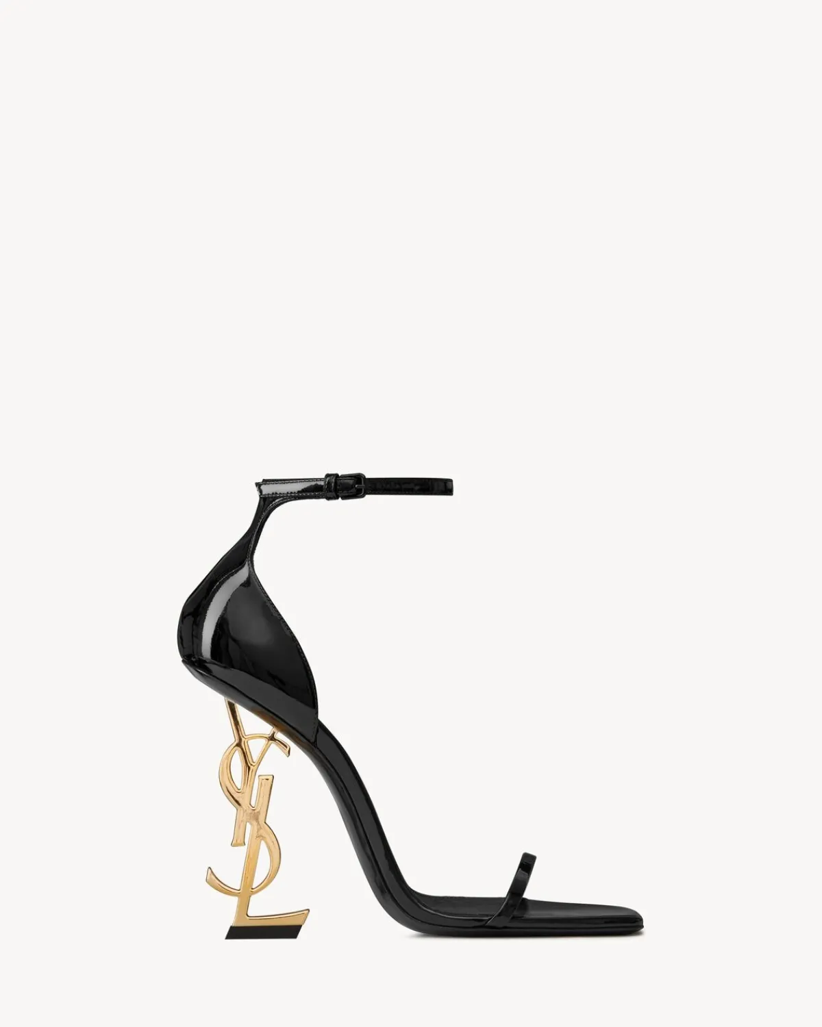 Saint Laurent Sandals-OPYUM Sandals in patent leather BLACK