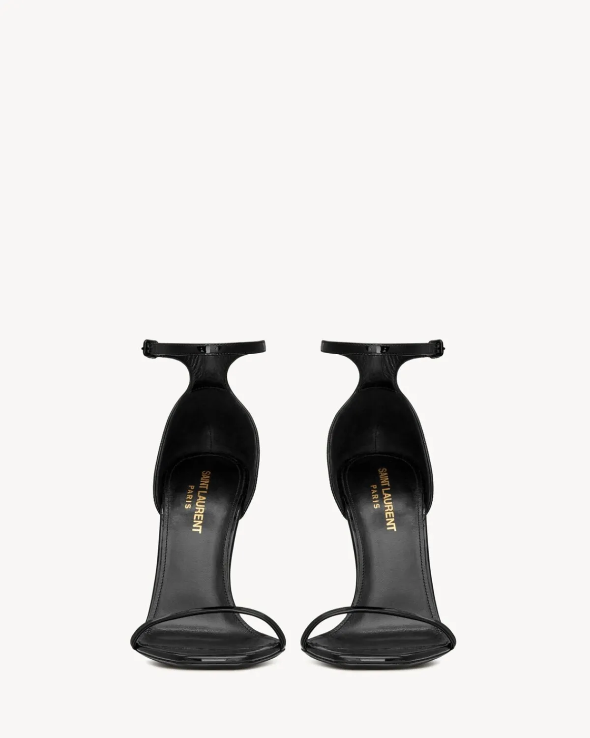 Saint Laurent Sandals-OPYUM Sandals in patent leather BLACK