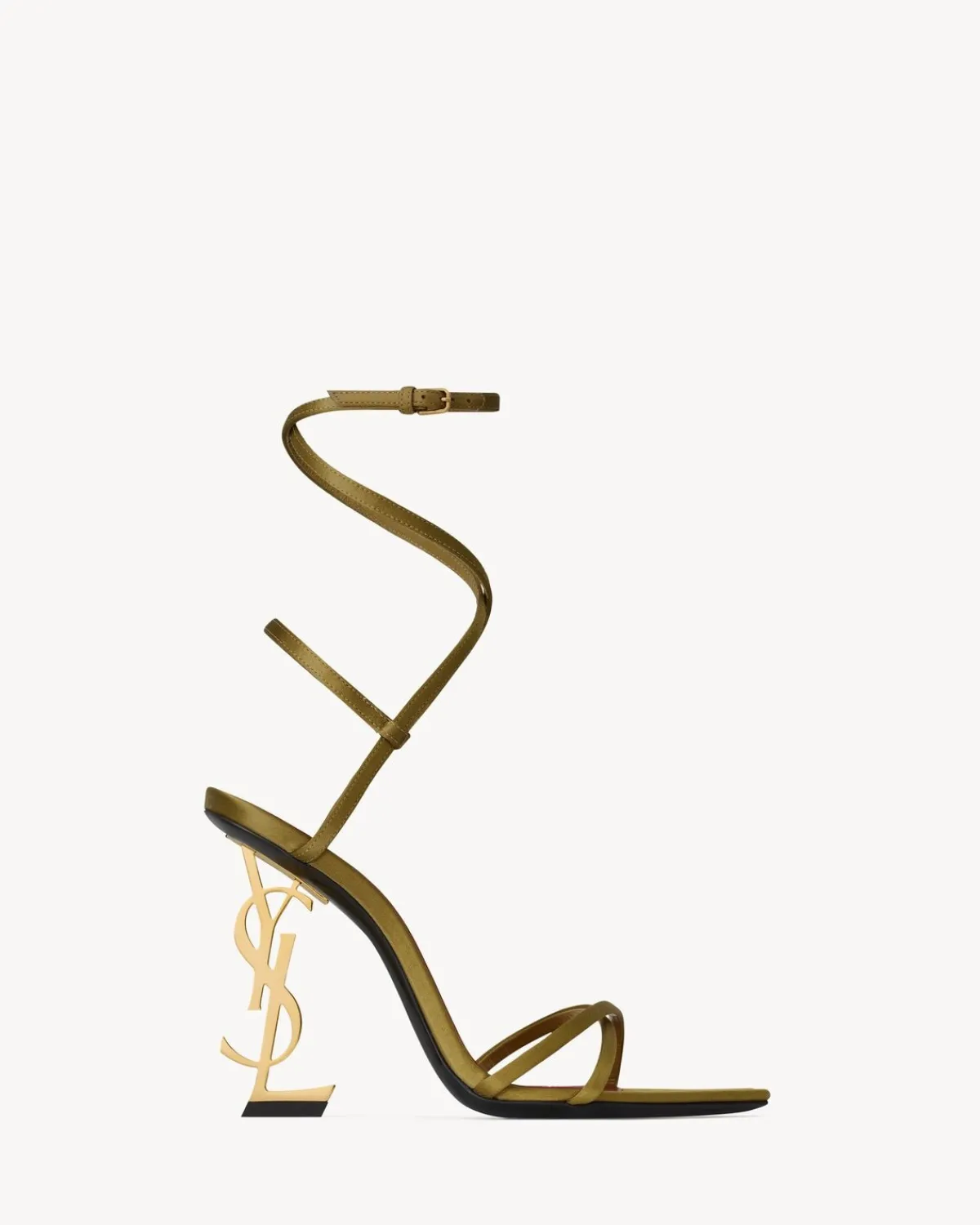 Saint Laurent Sandals | Pumps And Mules-OPYUM sandals in satin crepe CUBAGOLD