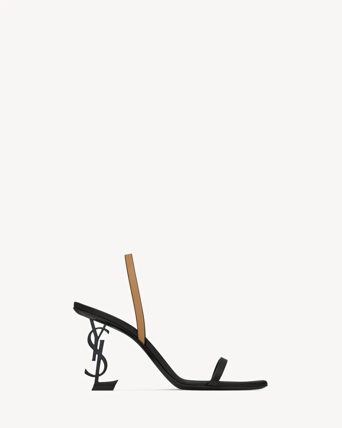 Saint Laurent Slingbacks-OPYUM slingback sandals in smooth leather BLACKANDBROWNGOLD