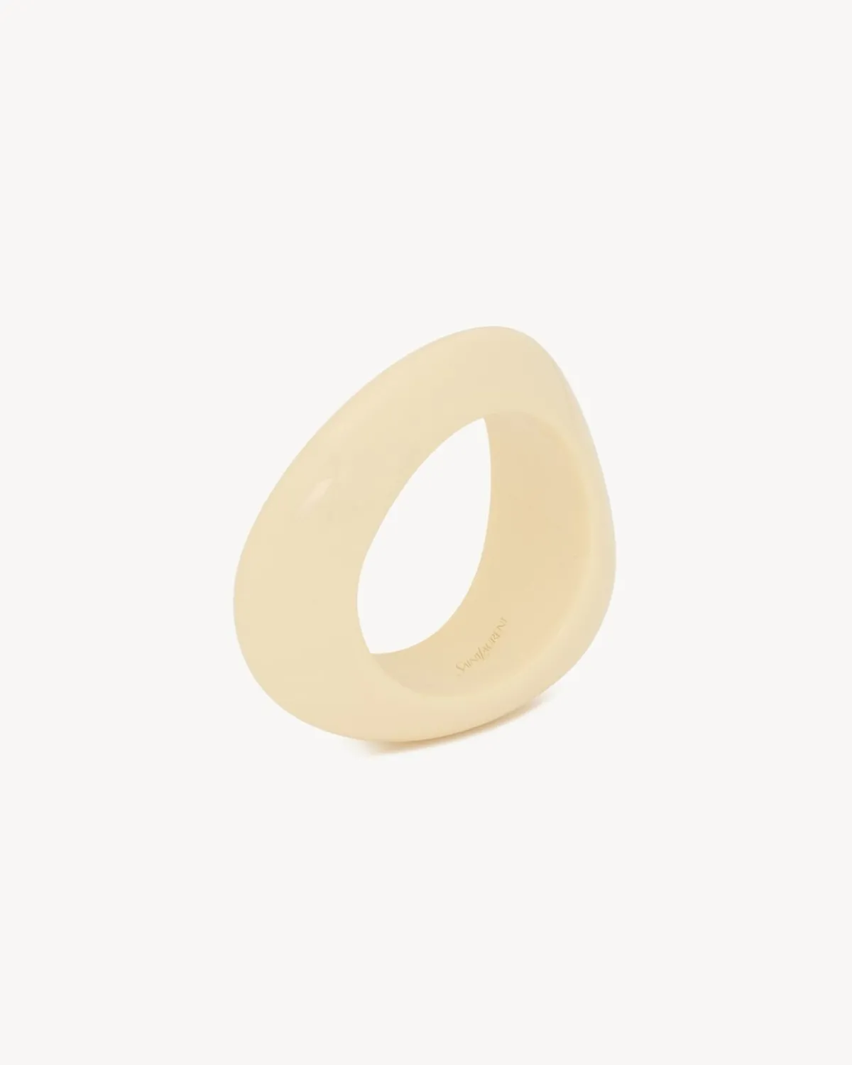 Saint Laurent Cuffs And Bracelets-organic bangle in resin IVORY