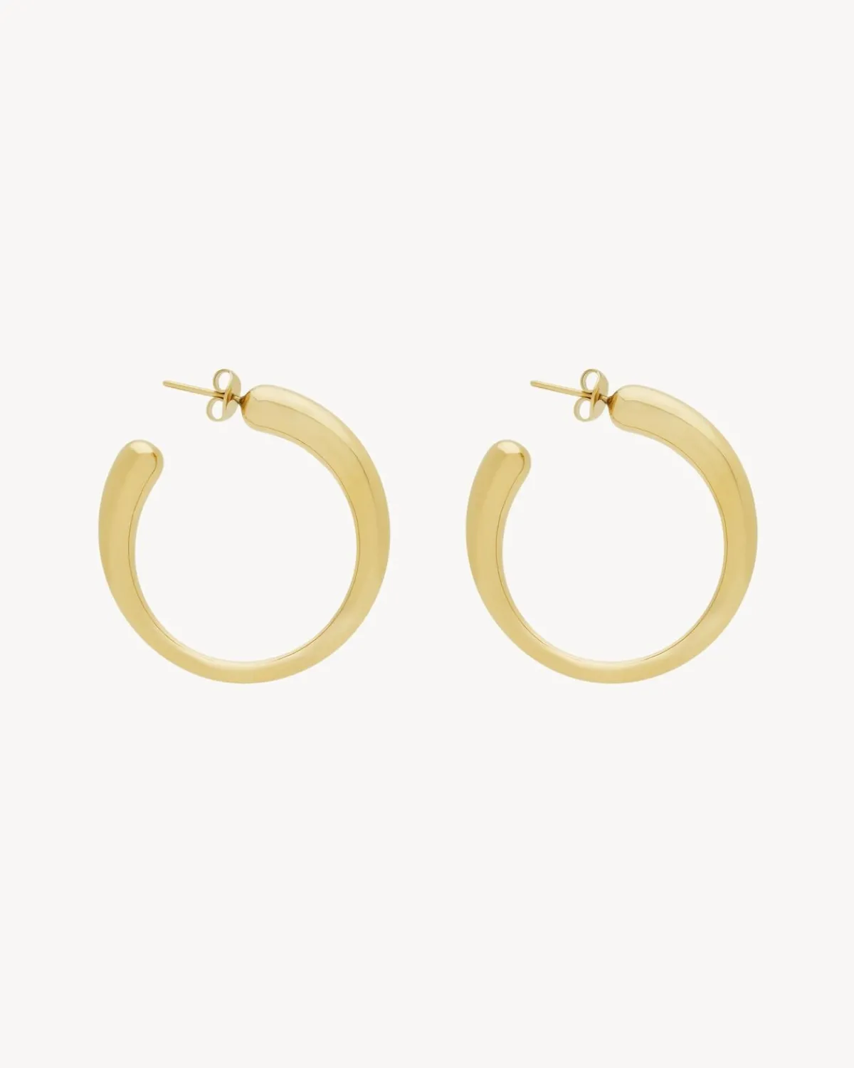 Saint Laurent Earrings And Necklaces-organic hoop earrings in metal GOLD