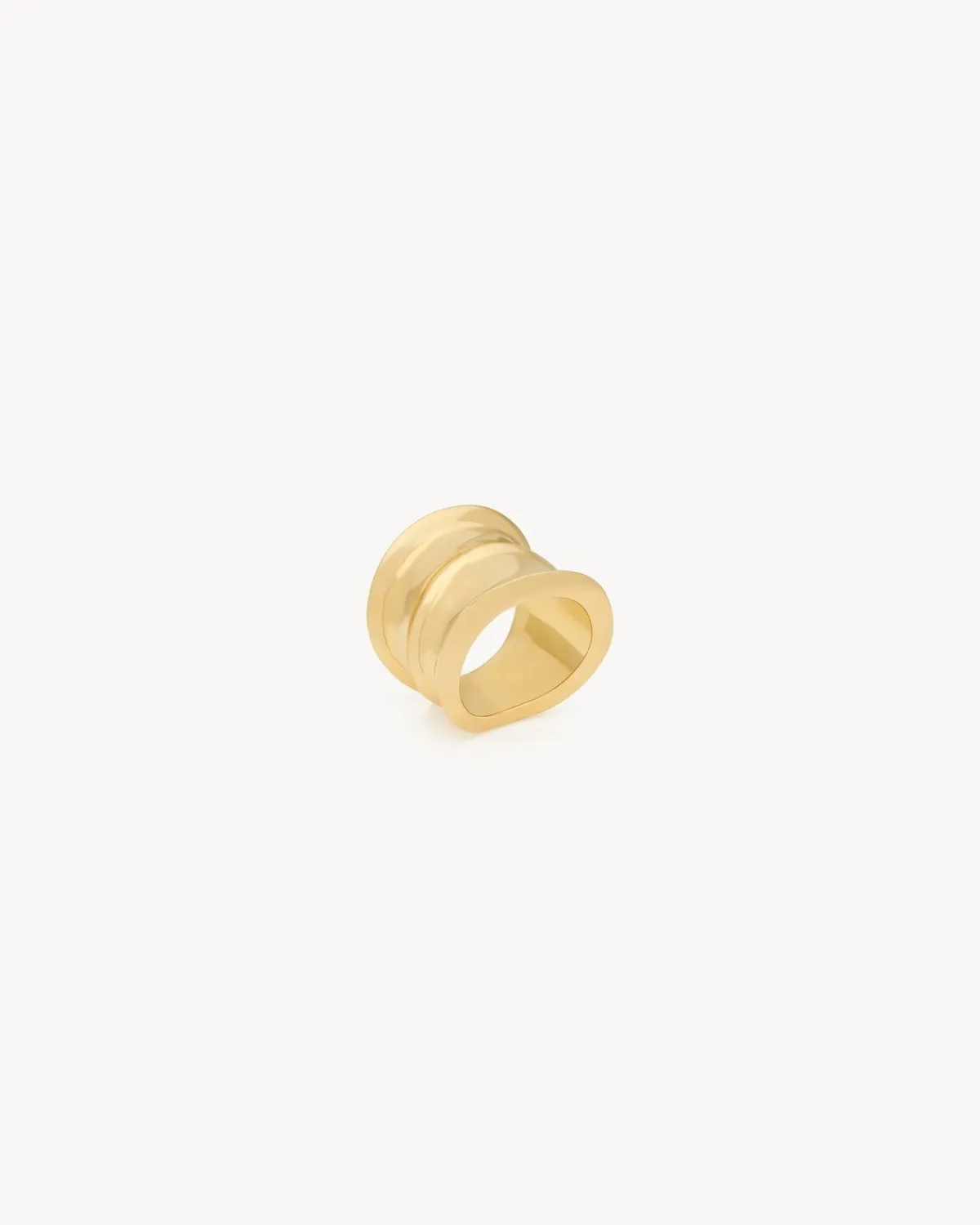 Saint Laurent Brooches And Rings-organic ring in metal GOLD