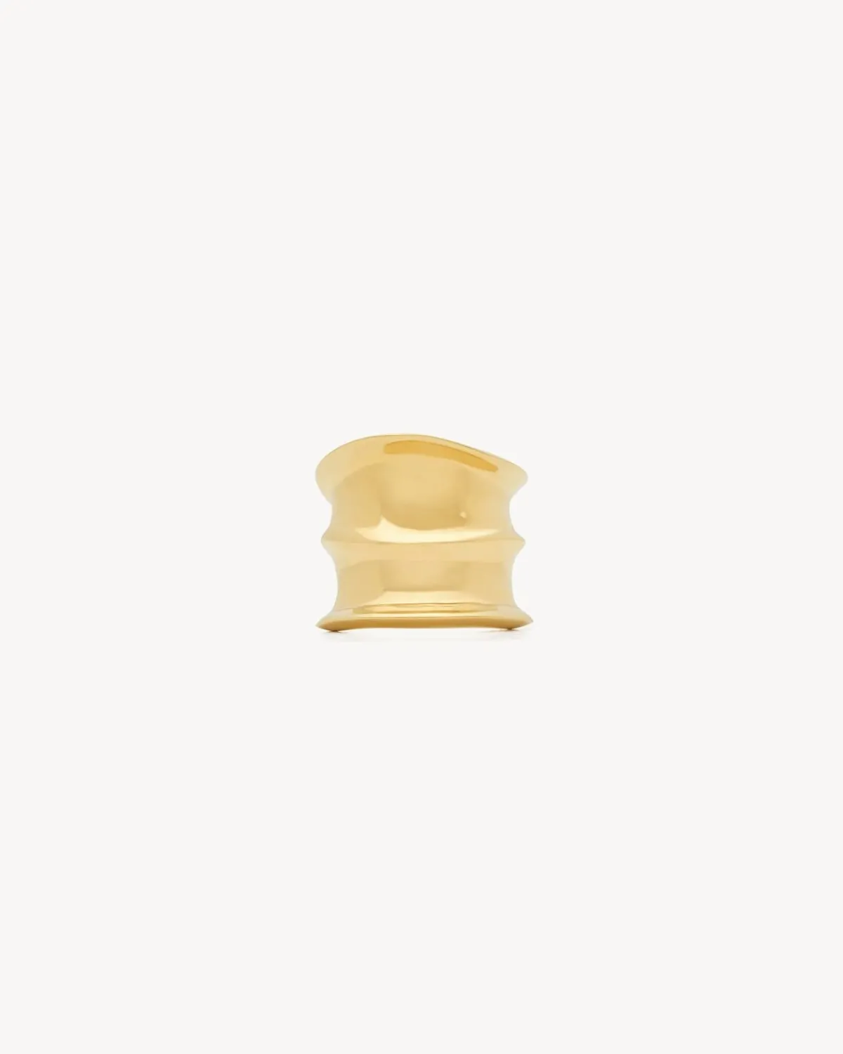 Saint Laurent Brooches And Rings-organic ring in metal GOLD