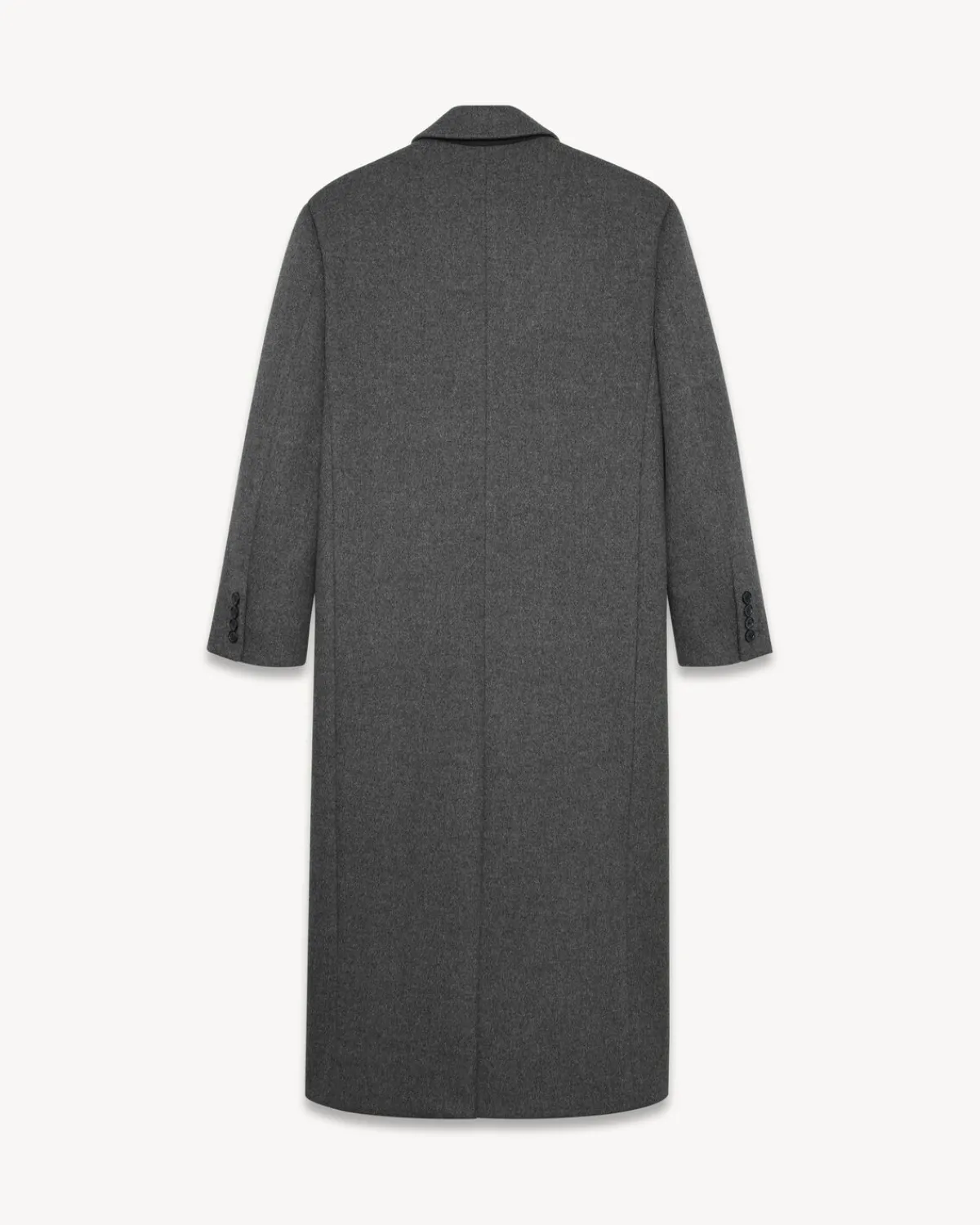 Saint Laurent Leather And Coats-oversized coat in wool ANTHRACITECHINE