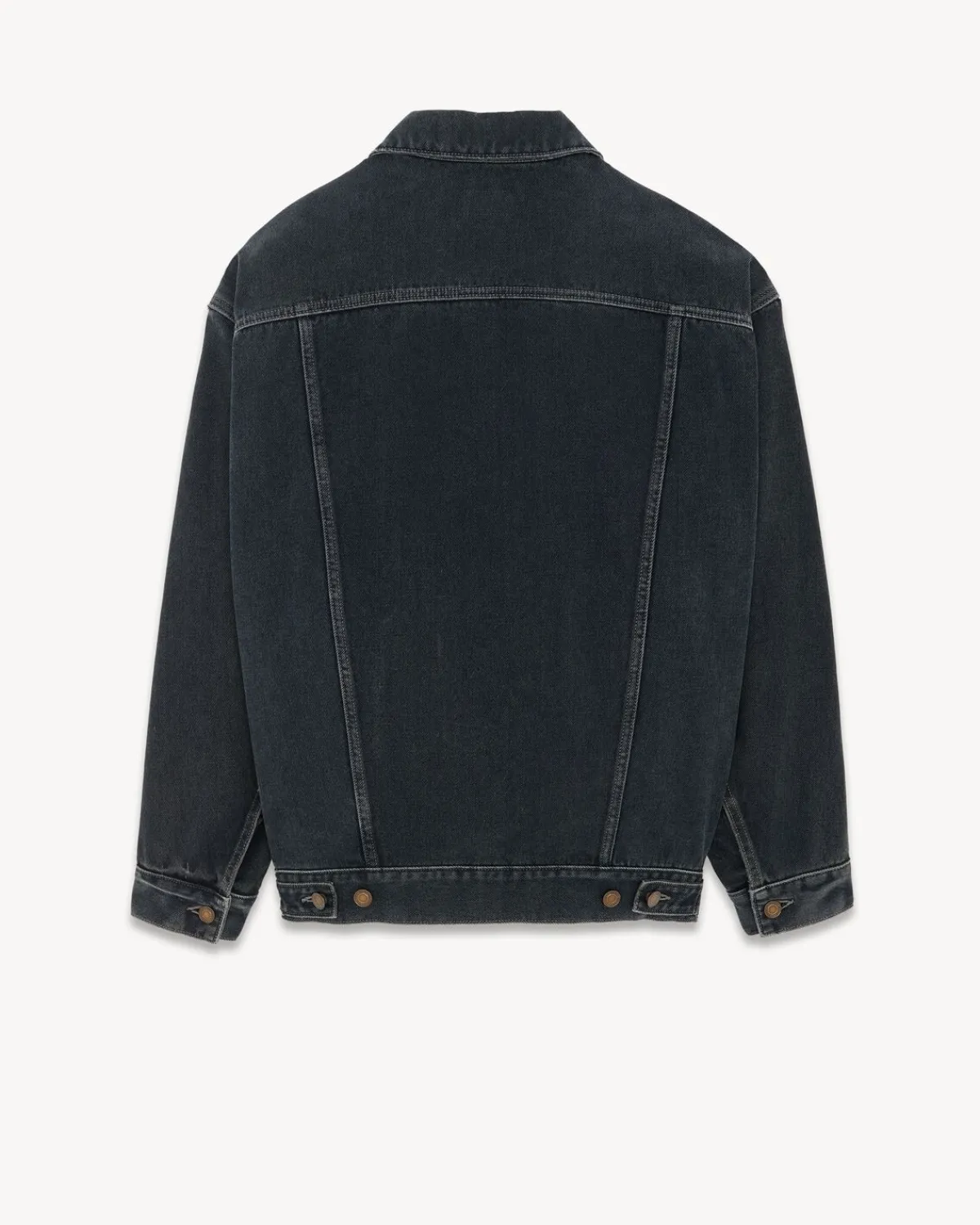 Saint Laurent Denim-Oversized Jacket in Dark Blue Black denim DARKBLUEBLACK