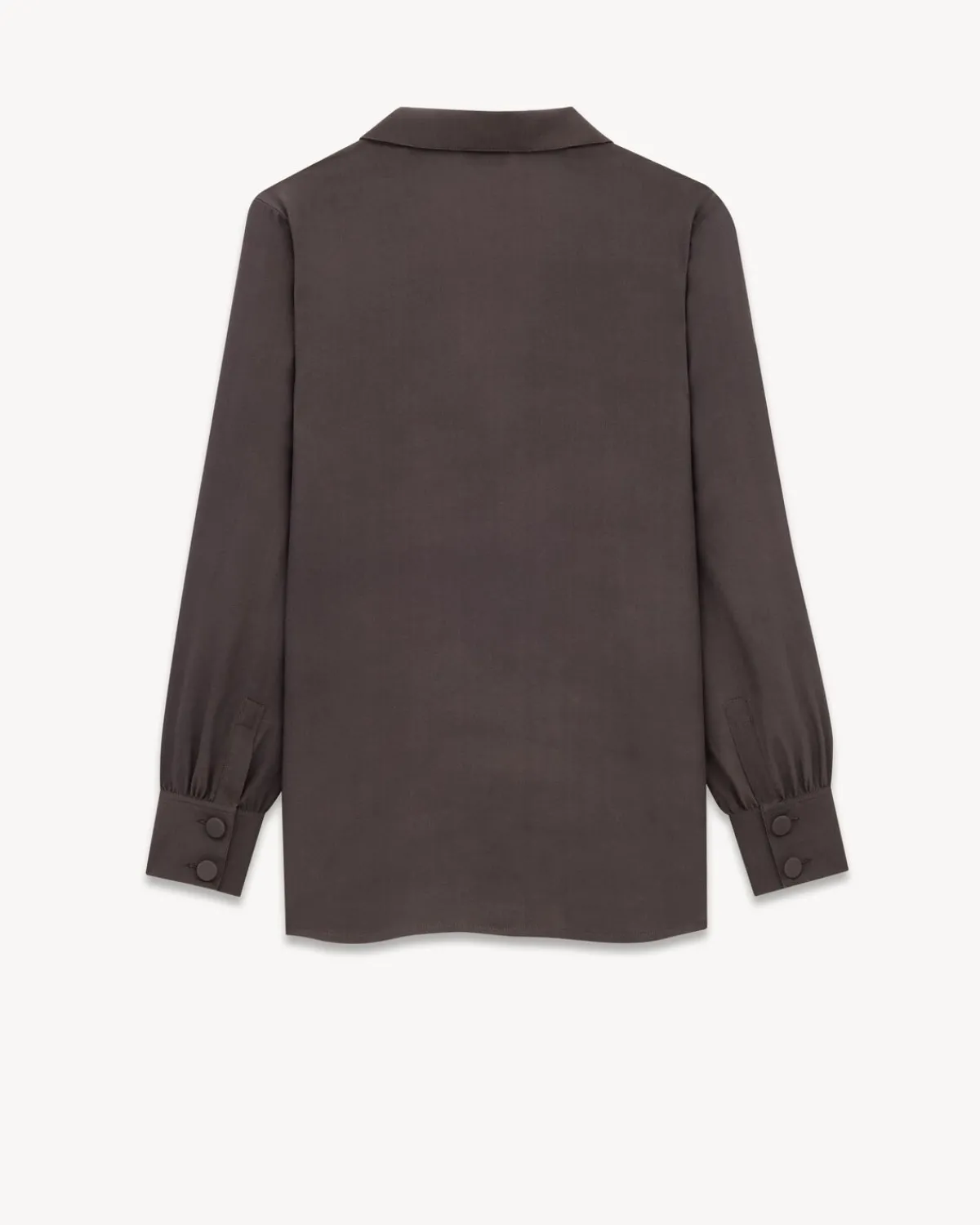 Saint Laurent Shirts And Tops-Pajama Shirt in Silk Crepe de Chine MARRON