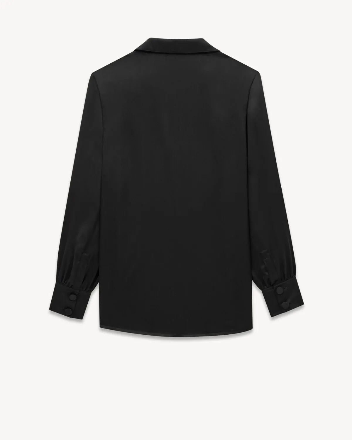 Saint Laurent Shirts And Tops-Pajama Shirt in Silk Satin Crepe BLACK