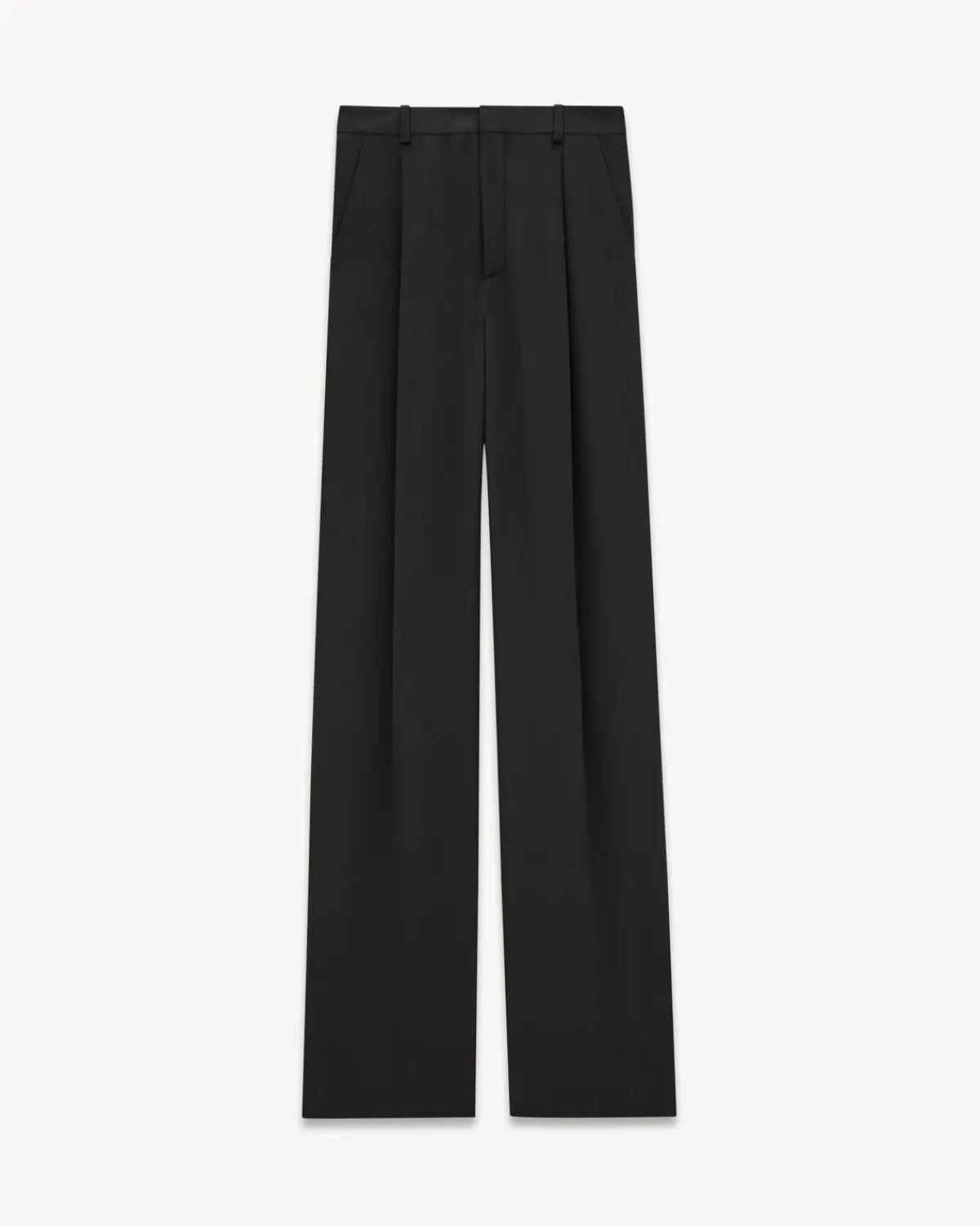 Saint Laurent Jackets And Pants-pants in silk crepe BLACK