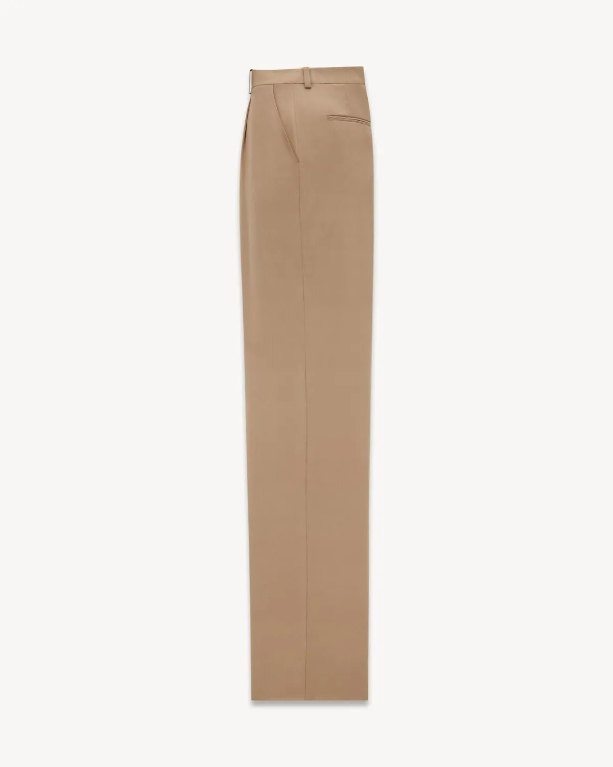 Saint Laurent Jackets And Pants-pants in silk crepe BEIGEFONCE