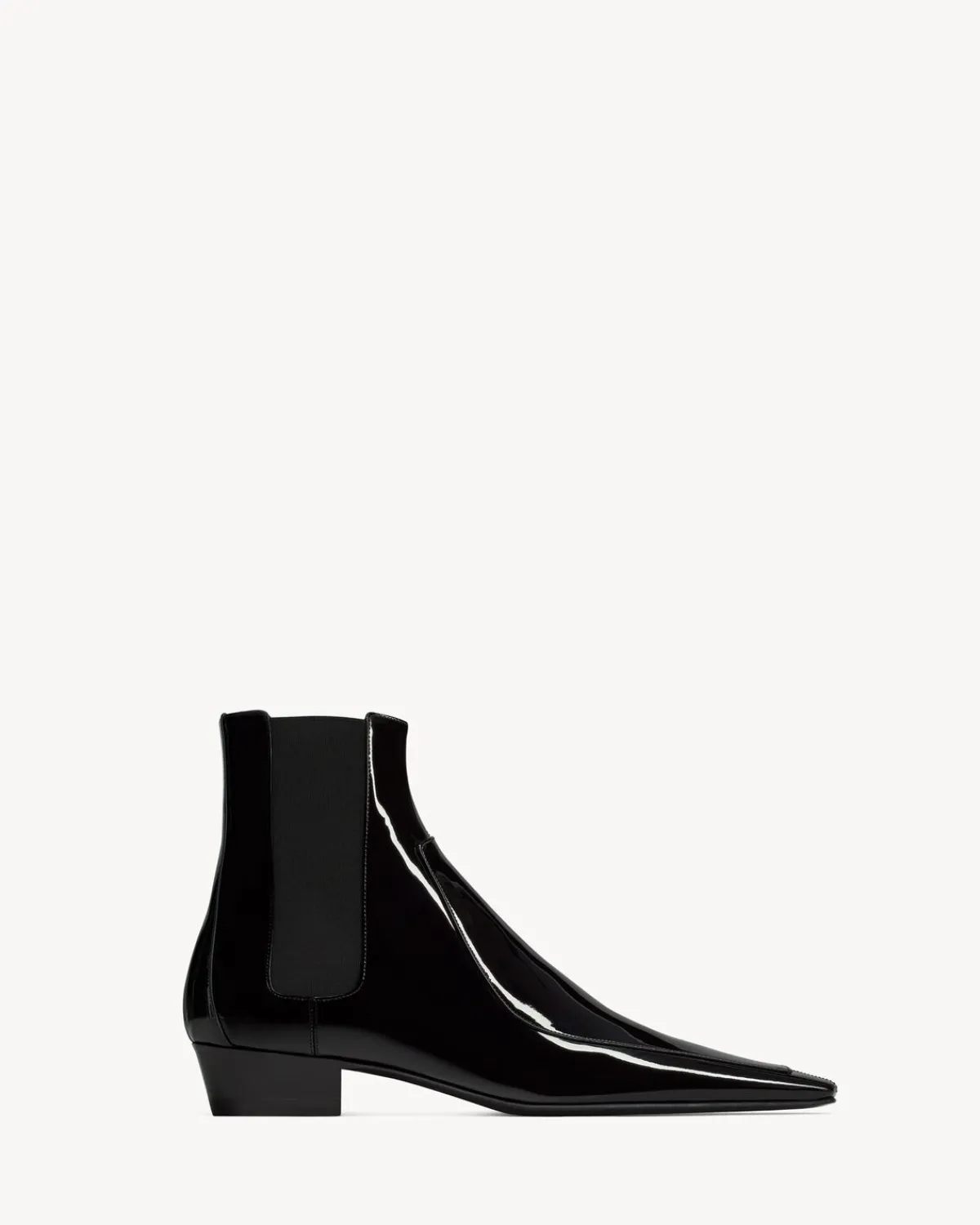 Saint Laurent Boots-PAOLO chelsea boots in patent leather BLACK