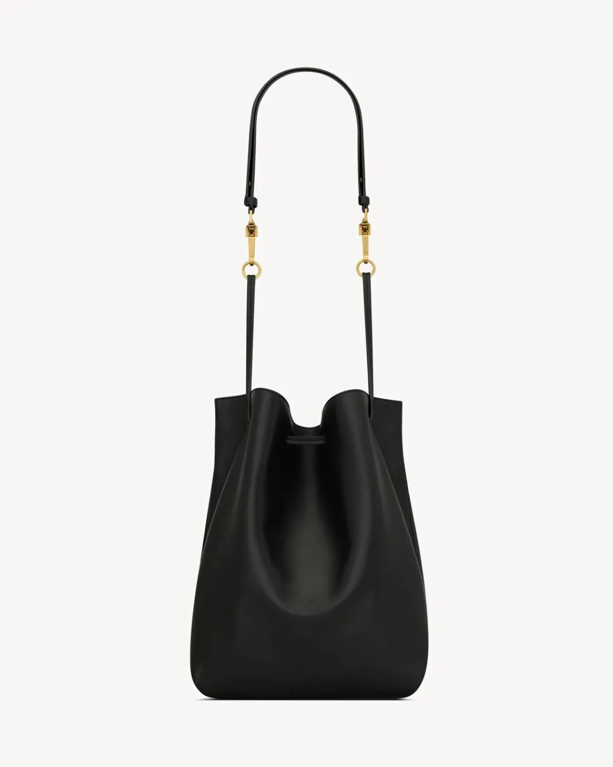 Saint Laurent Mini Bags-PARIS VII pochon in lambskin BLACK