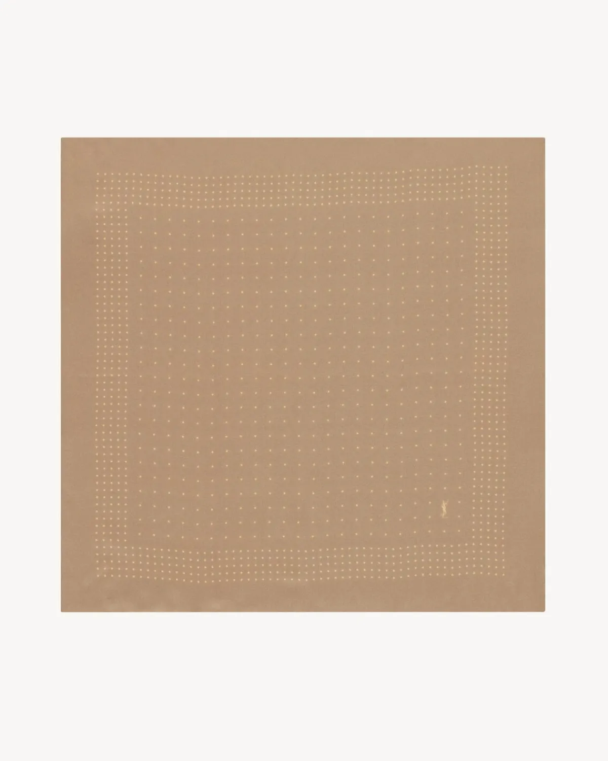 Saint Laurent Other Accessories-pocket square in dotted silk twill LIGHTBROWNANDBEIGE