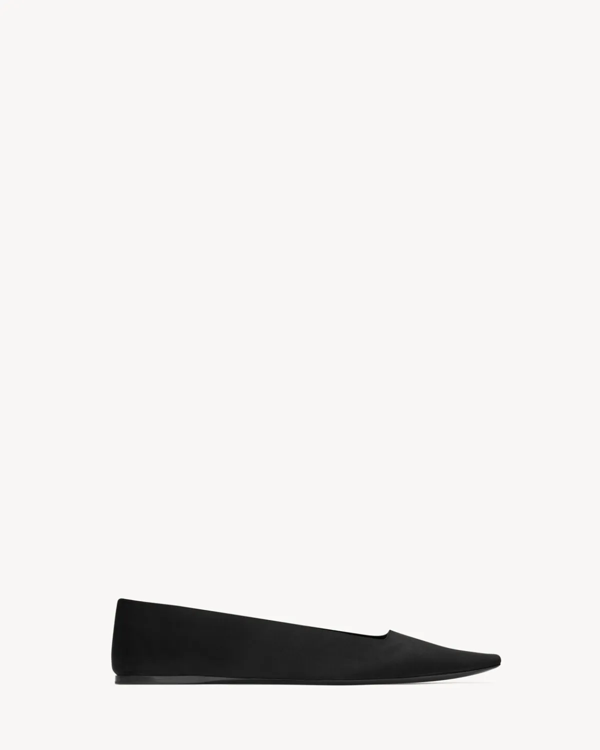 Saint Laurent Flats-POPPY ballerinas in satin crepe BLACK