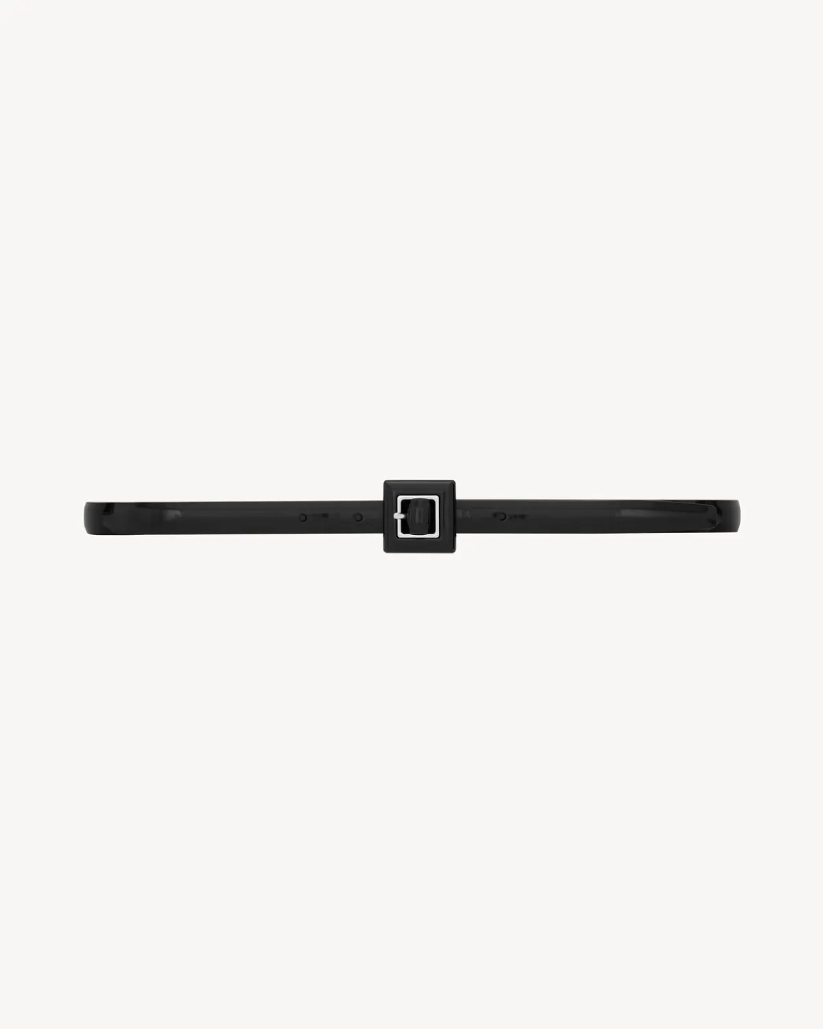 Saint Laurent Belts-recouverte buckle belt in brushed leather BLACK