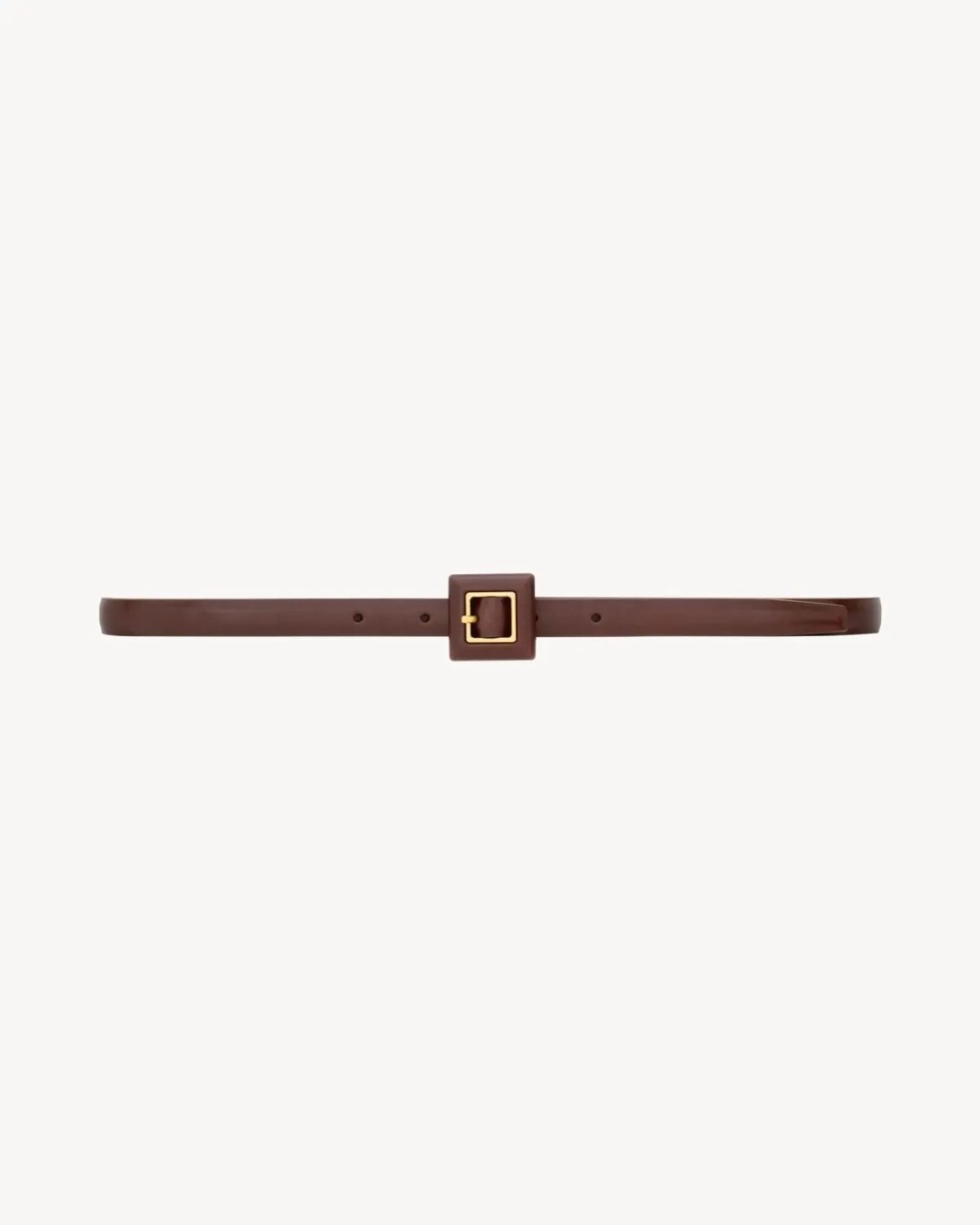 Saint Laurent Belts-recouverte buckle belt in leather PAPAYASEED