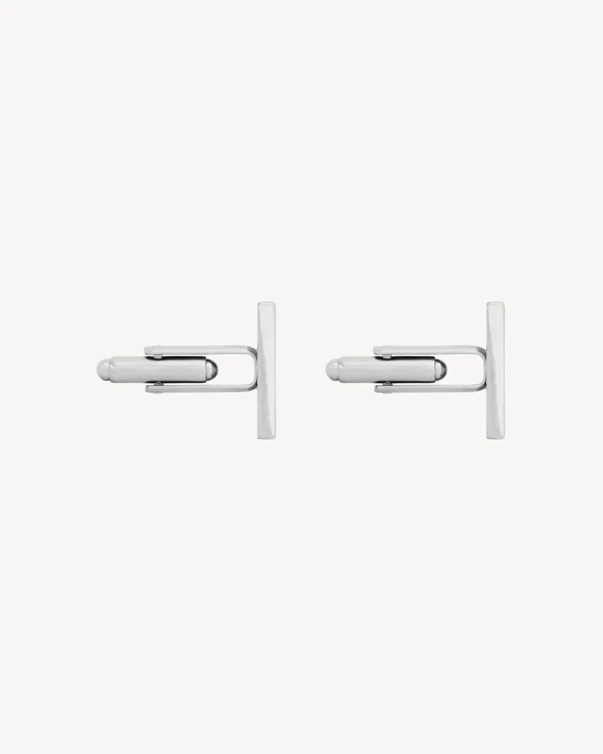 Saint Laurent Jewelry-rectangular cufflinks in metal PALLADIUM