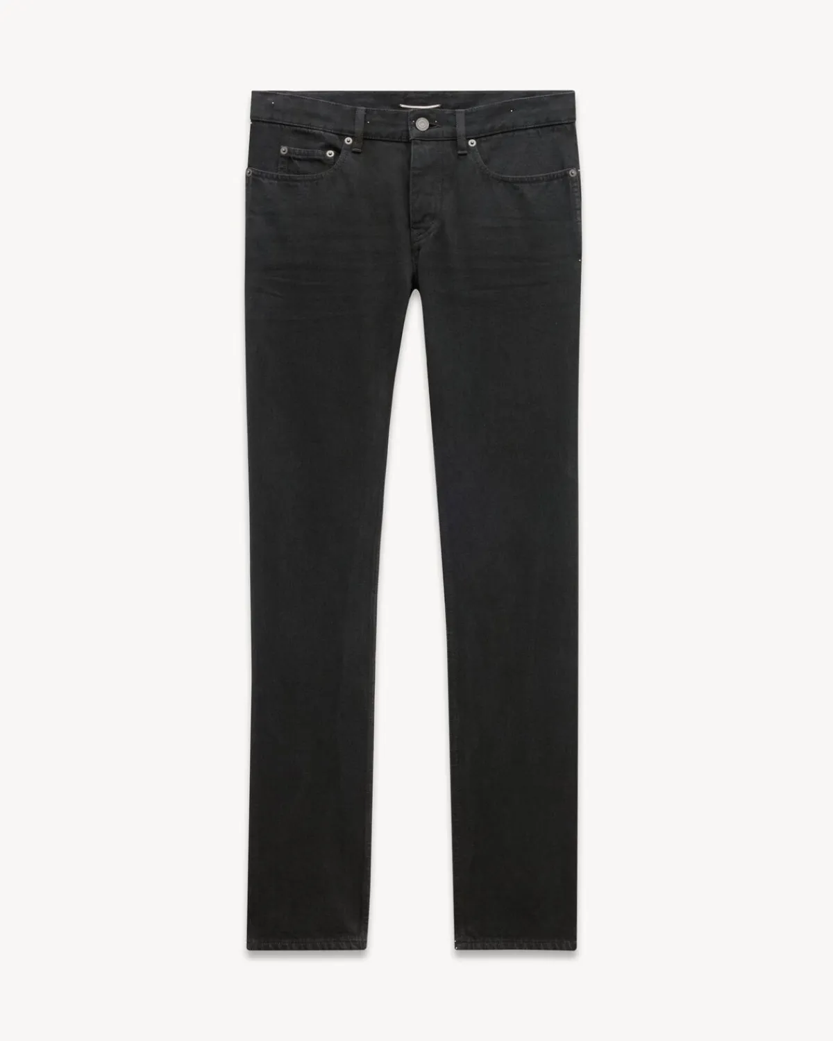 Saint Laurent Denim-Relaxed Slim Jeans in Carbon Black Denim PLAINCARBONBLACK