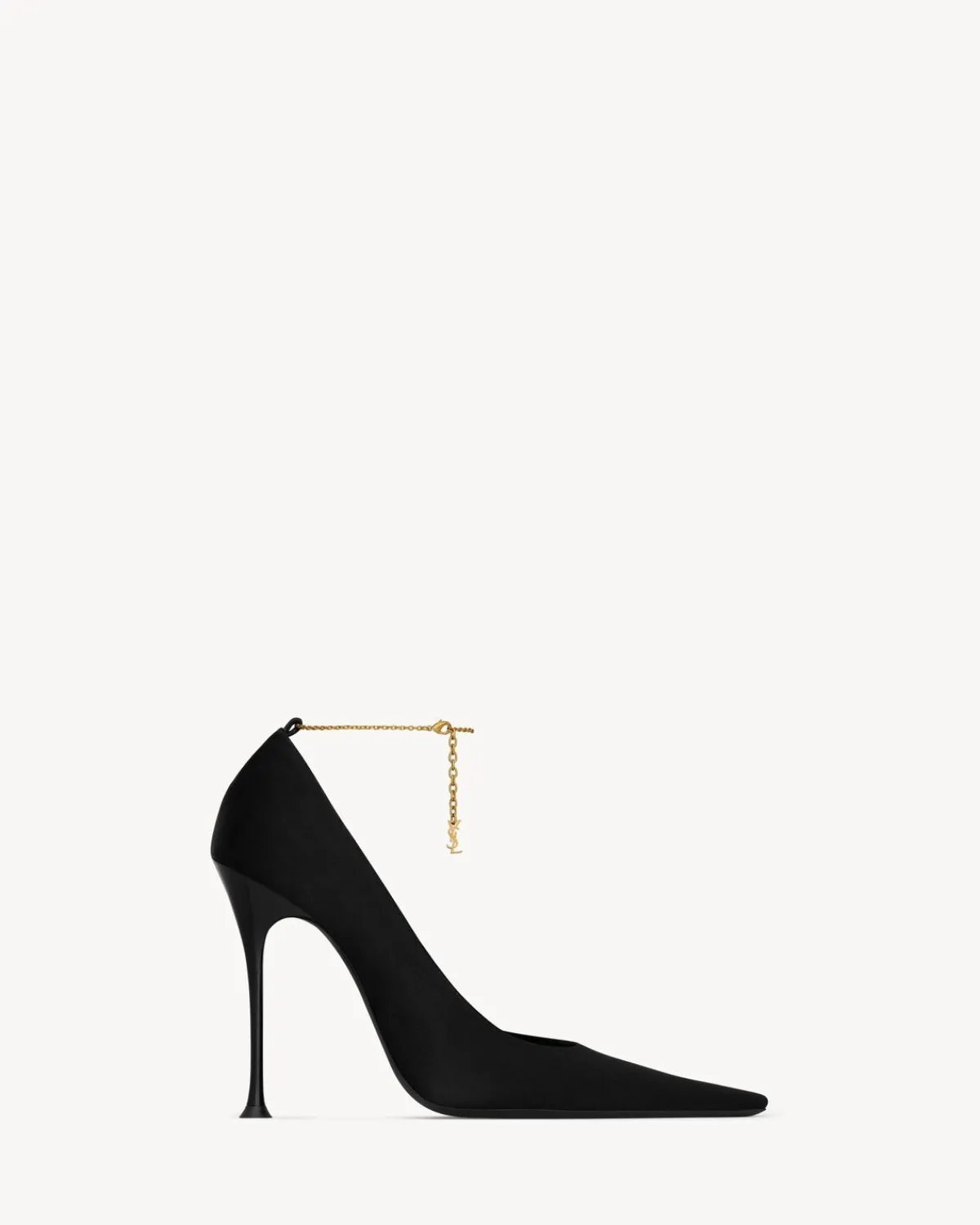 Saint Laurent Pumps And Mules-RÉGINE pumps in satin crepe BLACK