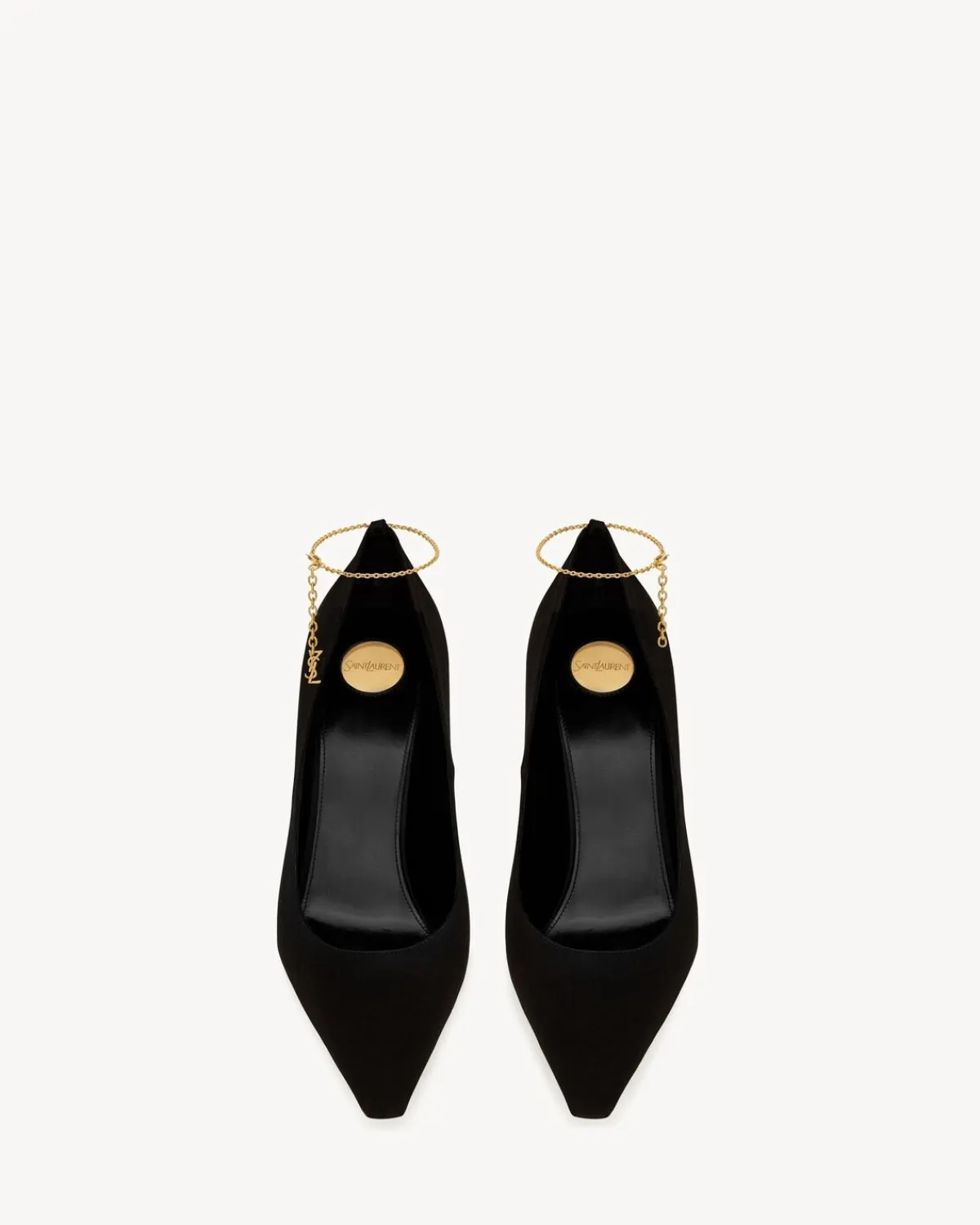 Saint Laurent Pumps And Mules-RÉGINE pumps in satin crepe BLACK