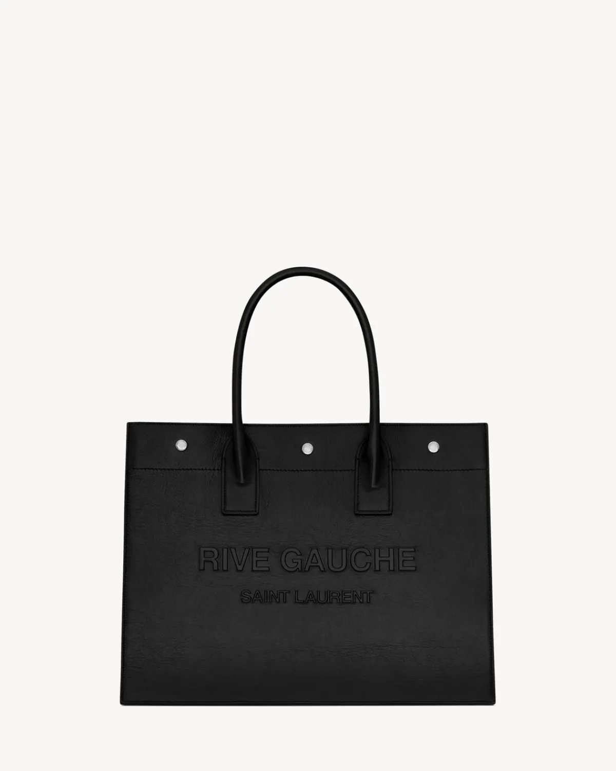 Saint Laurent Totes-Rive Gauche small tote bag in smooth leather NOIR