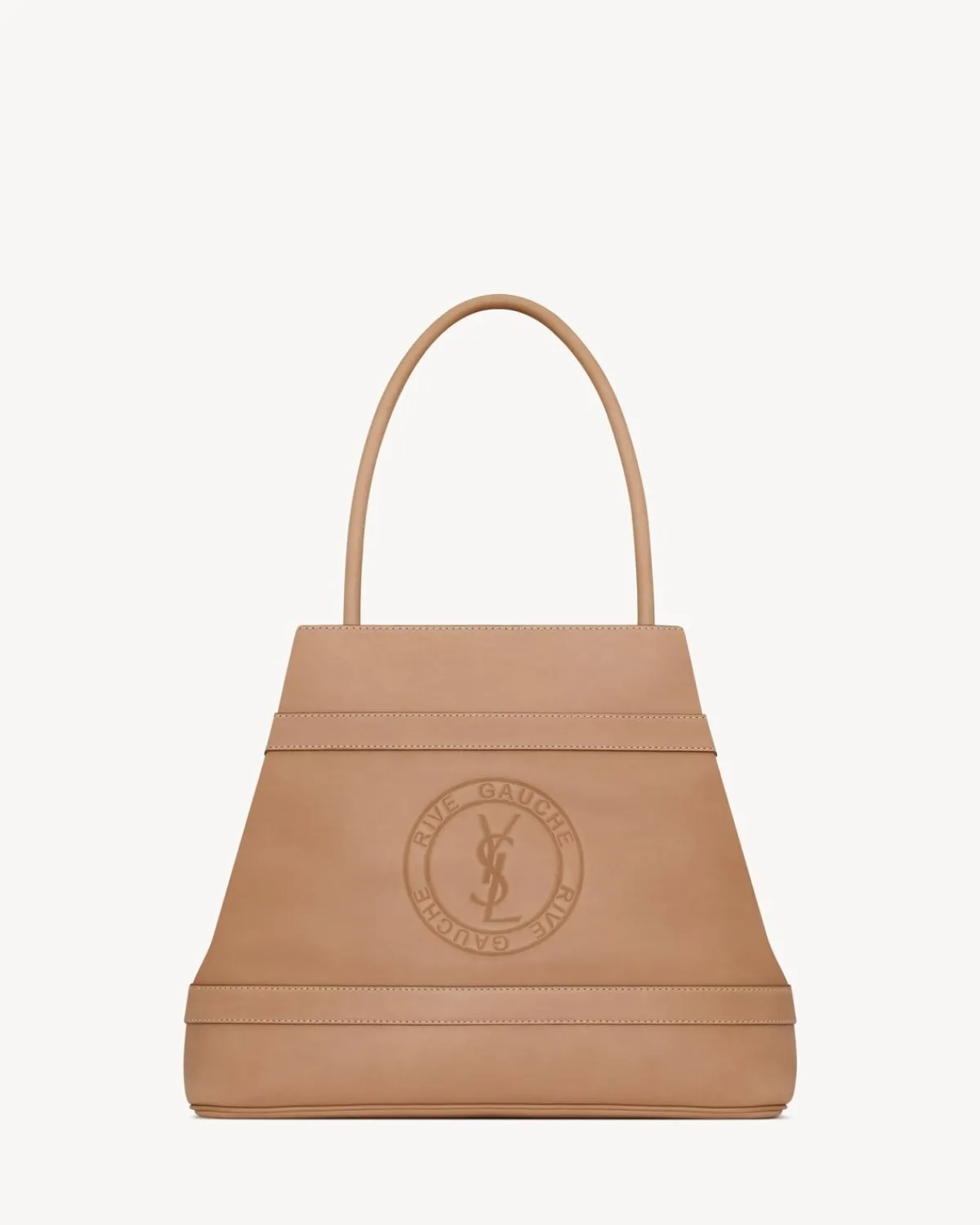 Saint Laurent Totes-RIVE GAUCHE tote bag in vegetable-tanned leather VINTAGEBROWNGOLD