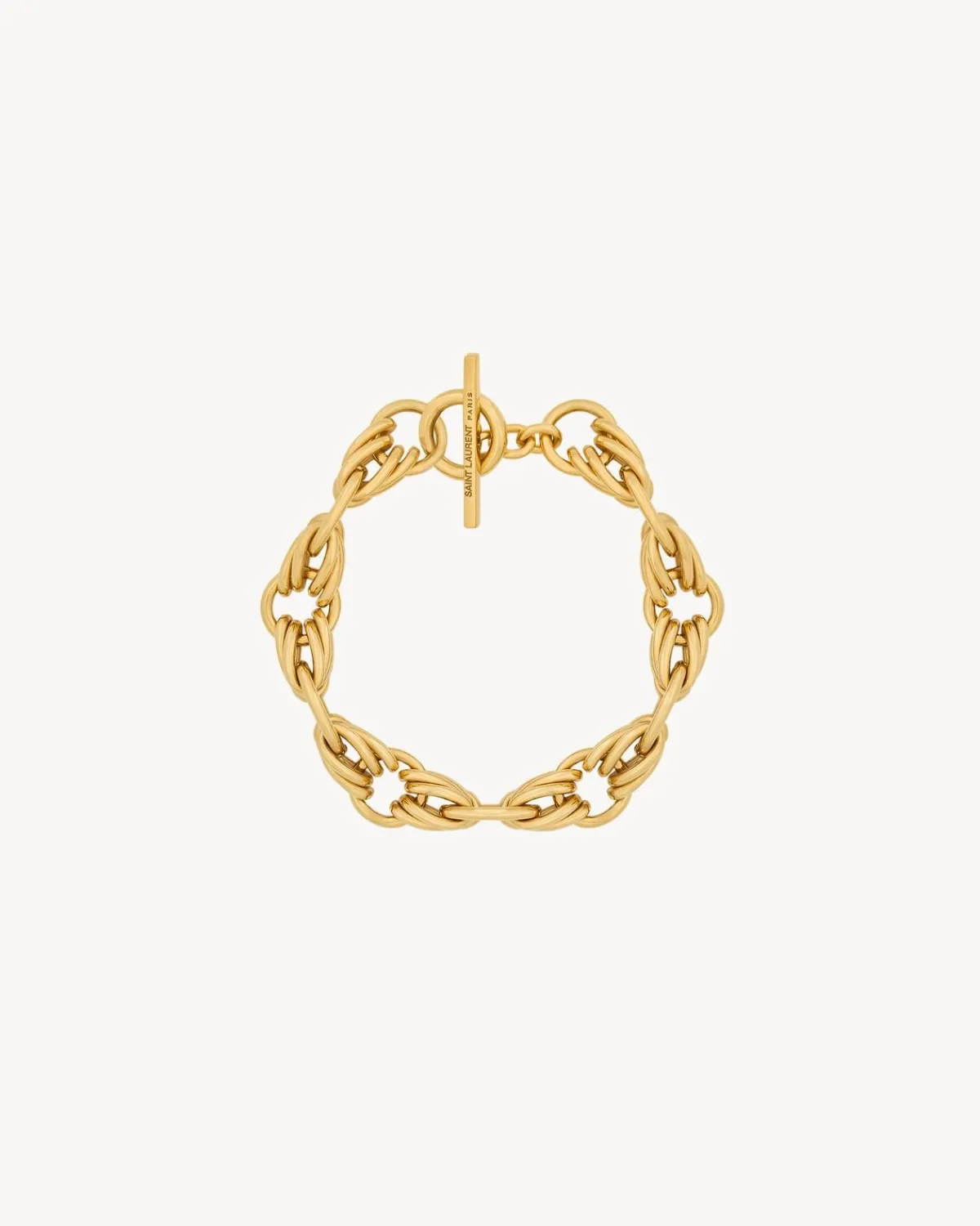 Saint Laurent Cuffs And Bracelets-rope chain bracelet in metal GOLD