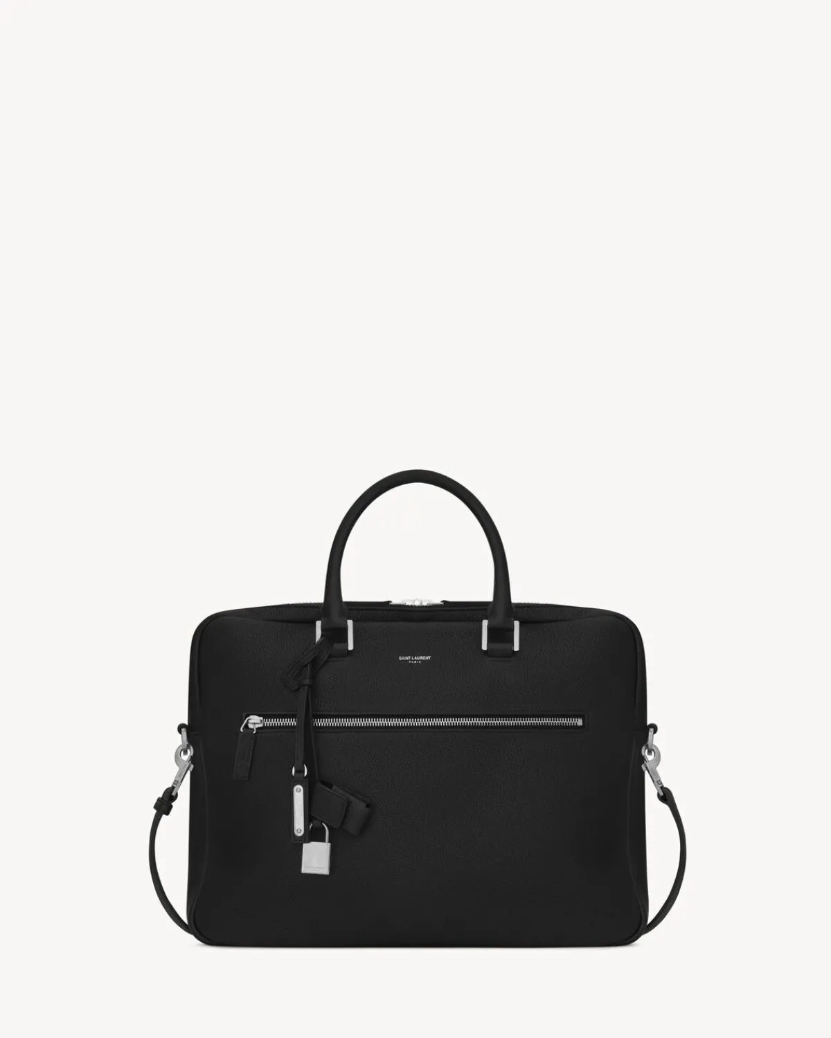 Saint Laurent Briefcases-sac de jour briefcase in grained leather BLACK