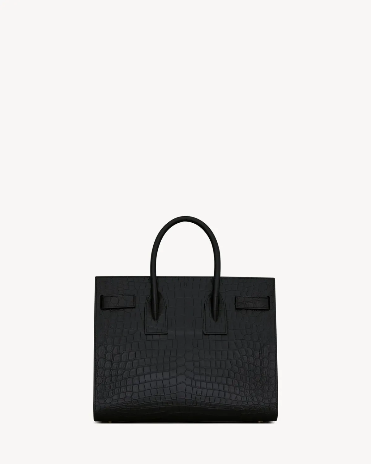 Saint Laurent Top Handles-SAC DE JOUR IN EMBOSSED CROCODILE LEATHER - SMALL BLACK