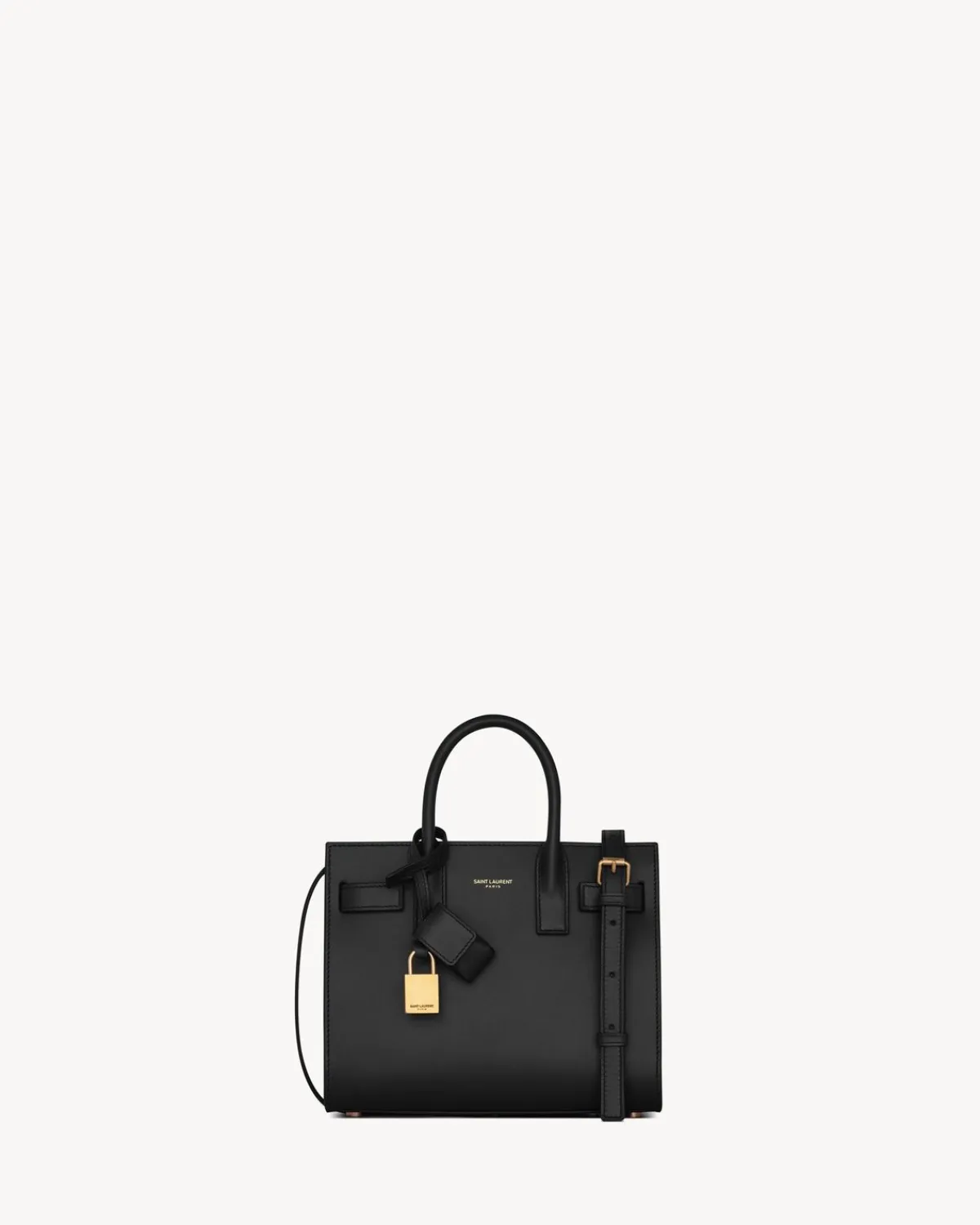 Saint Laurent Top Handles-SAC DE JOUR IN SMOOTH LEATHER - NANO BLACK