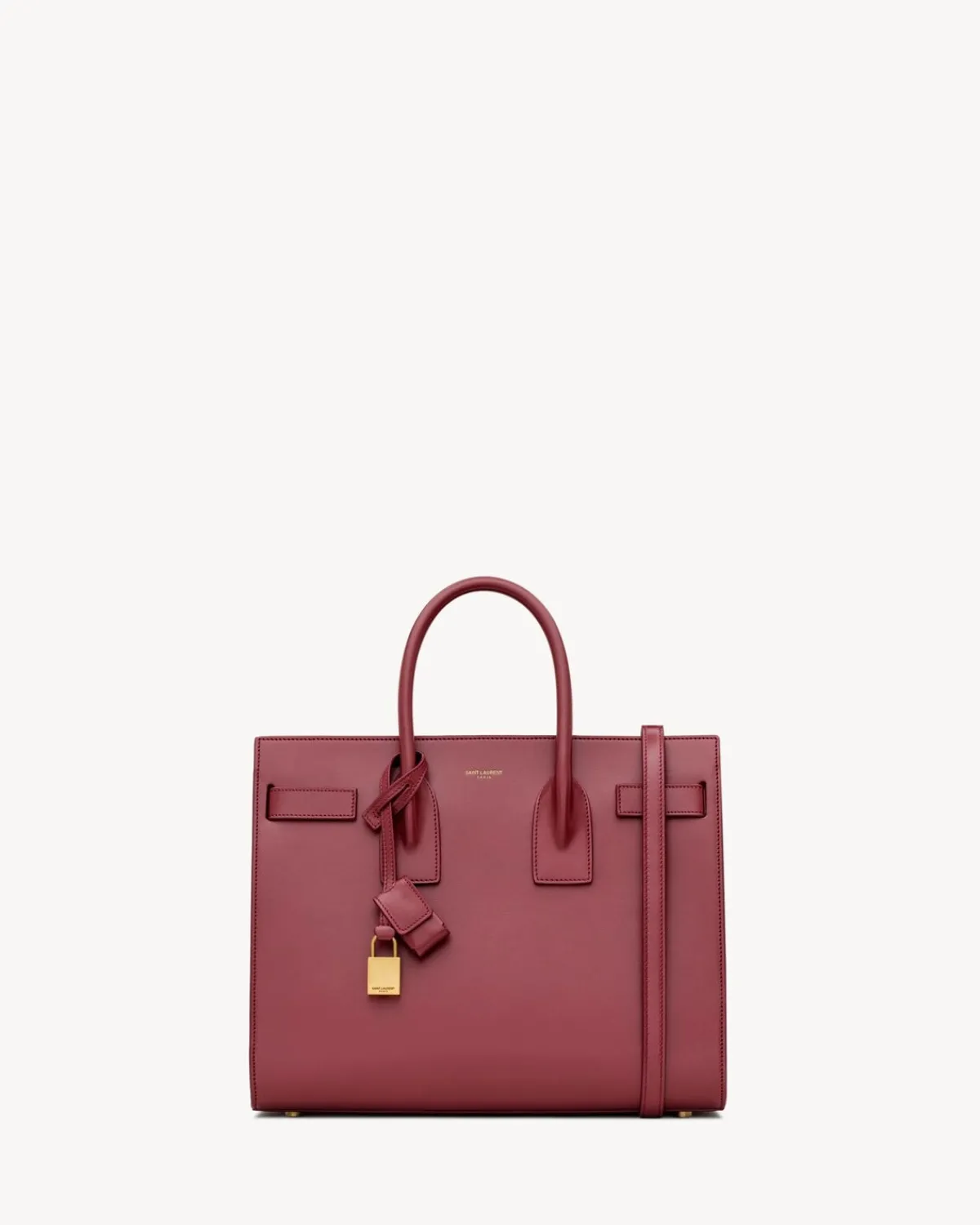 Saint Laurent Top Handles-SAC DE JOUR IN SMOOTH LEATHER - SMALL ROUGEMERLOT