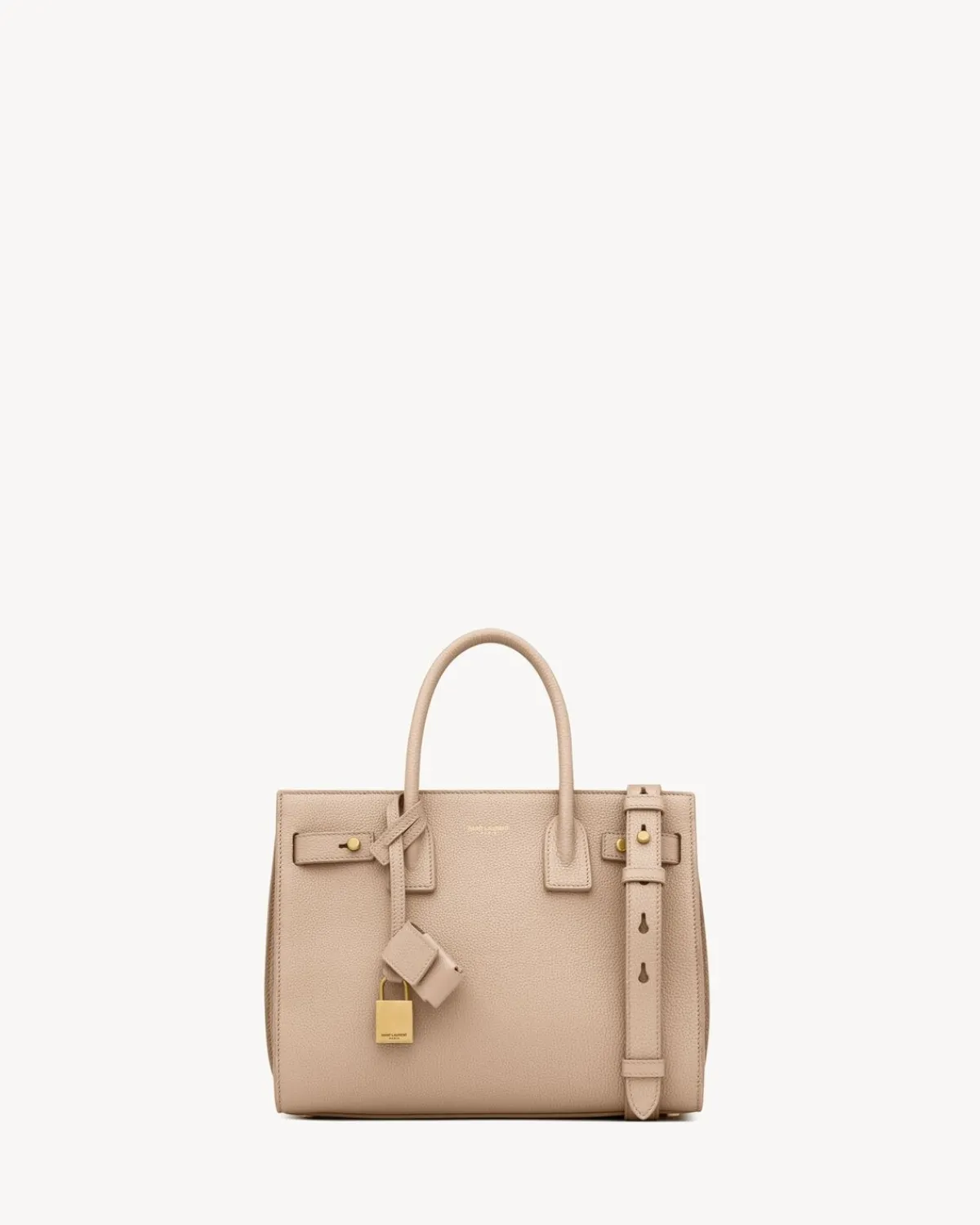 Saint Laurent Top Handles-SAC DE JOUR IN SUPPLE GRAINED LEATHER - BABY DARKBEIGE