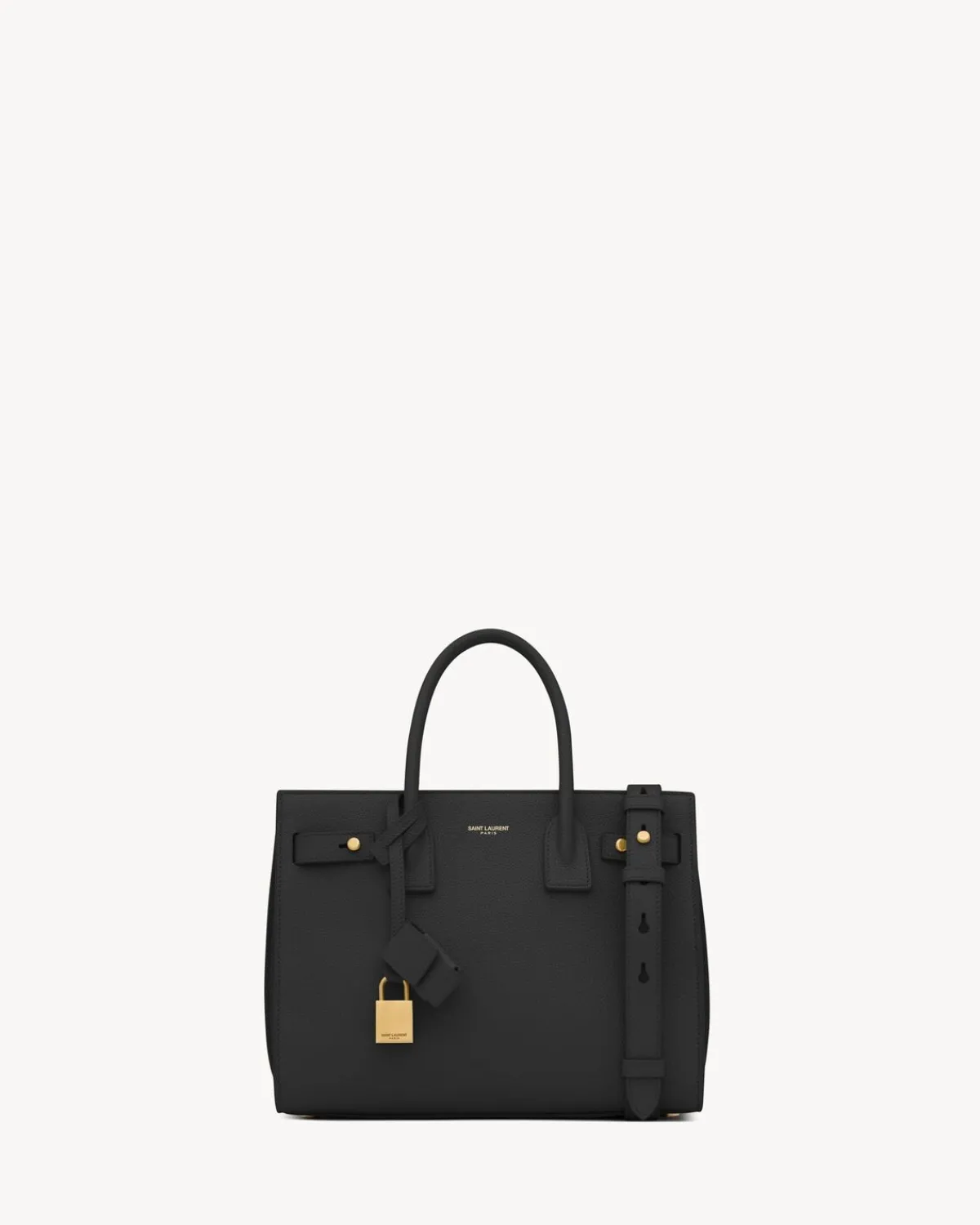 Saint Laurent Top Handles-SAC DE JOUR IN SUPPLE GRAINED LEATHER - BABY BLACK