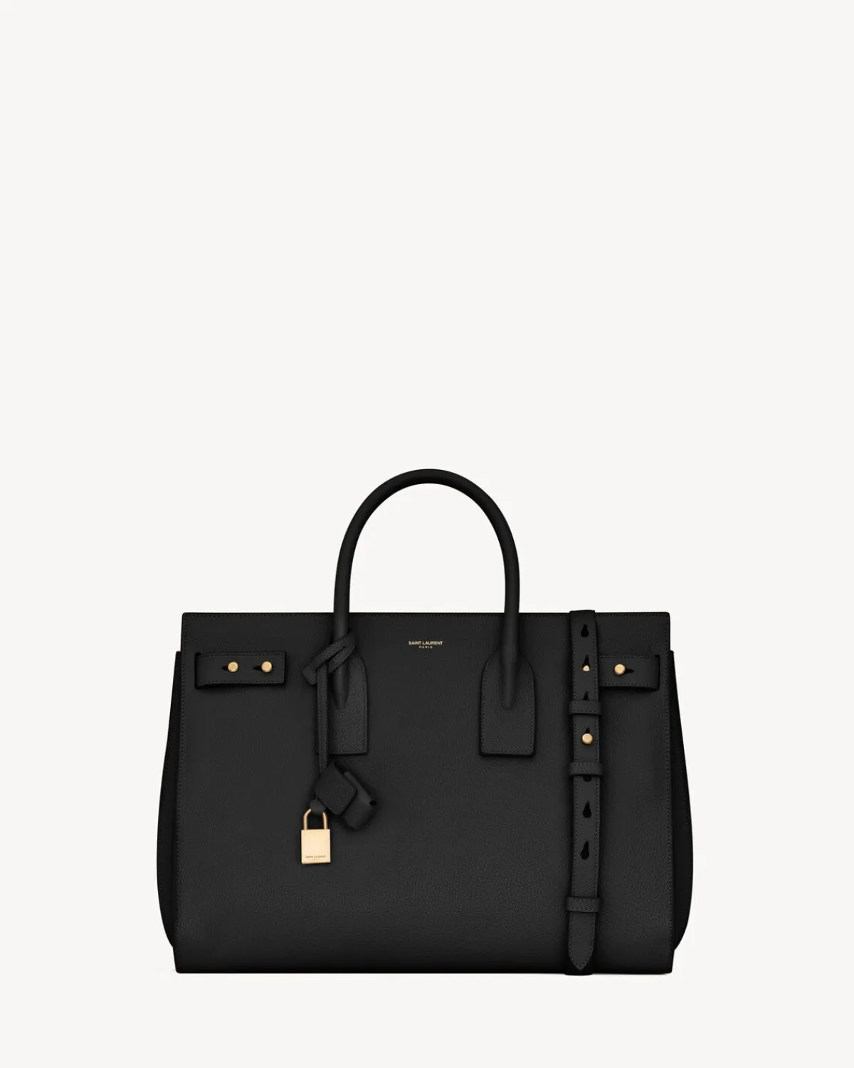 Saint Laurent Top Handles-SAC DE JOUR IN SUPPLE GRAINED LEATHER - MEDIUM BLACK