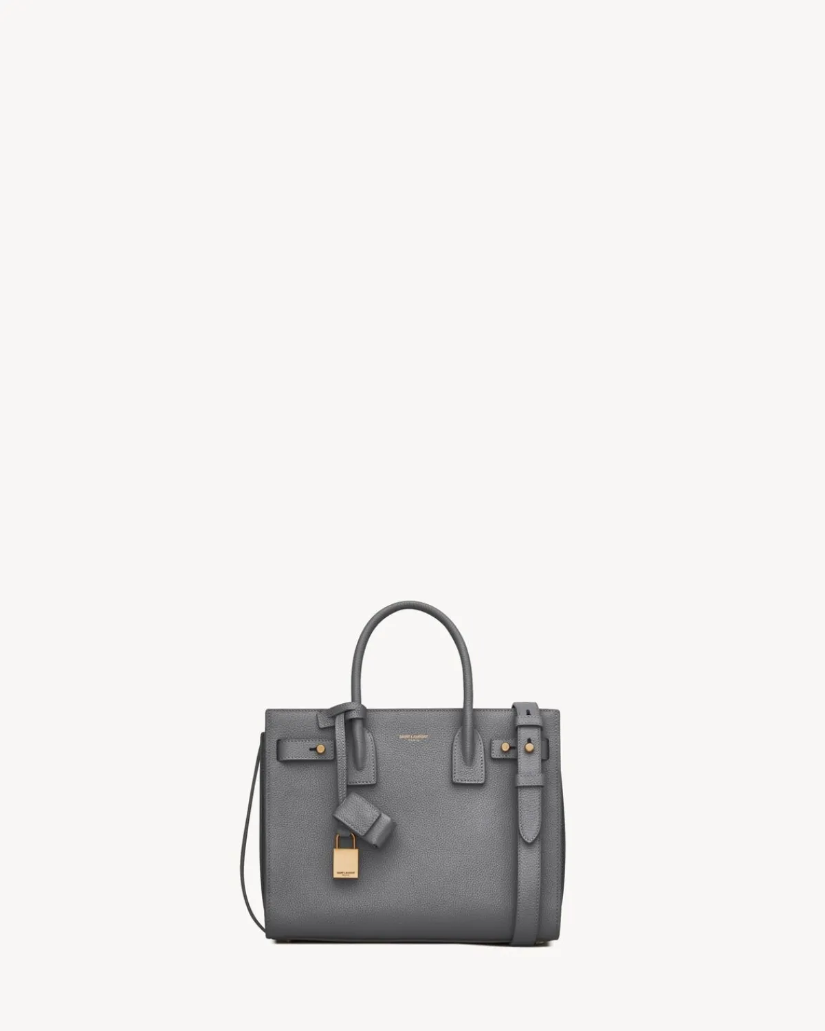 Saint Laurent Top Handles-SAC DE JOUR IN SUPPLE GRAINED LEATHER - NANO STORM