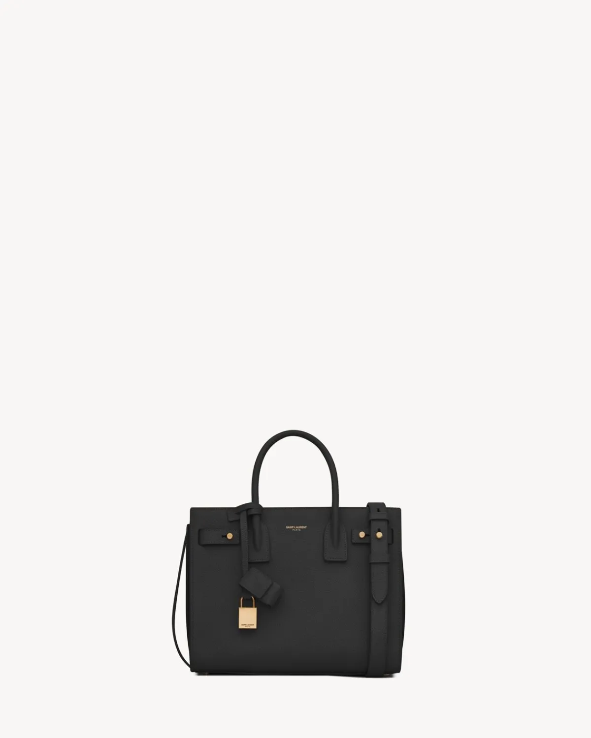 Saint Laurent Top Handles-SAC DE JOUR IN SUPPLE GRAINED LEATHER - NANO BLACK